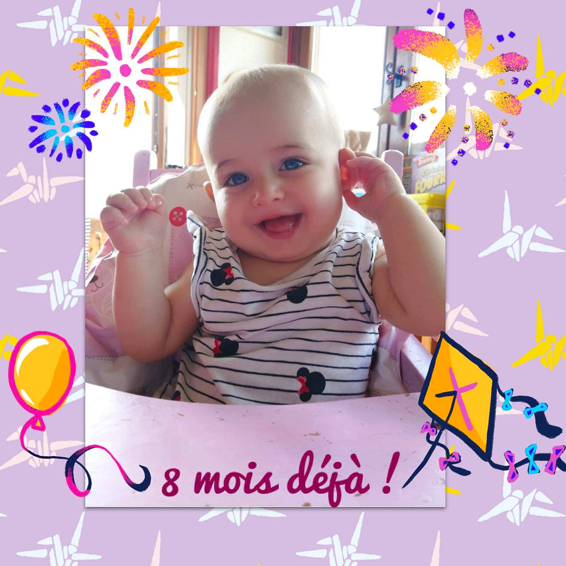 Layana a rejoint le concours — aidez-le/la à gagner de superbes lots ! art, birthday, birthday_party, child, font, happy, joy, person, photo_caption, photography, picture_frame, play, smile, text, toddler