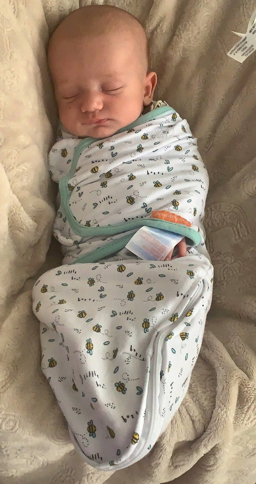 Evander joined the competition — help win amazing prizes! baby, baby_products, baby_toddler_clothing, bedding, child, collar, comfort, dress_shirt, facial_expression, linens, outerwear, pattern, person, product, sitting, skin, sleeve, t_shirt, textile, toddler