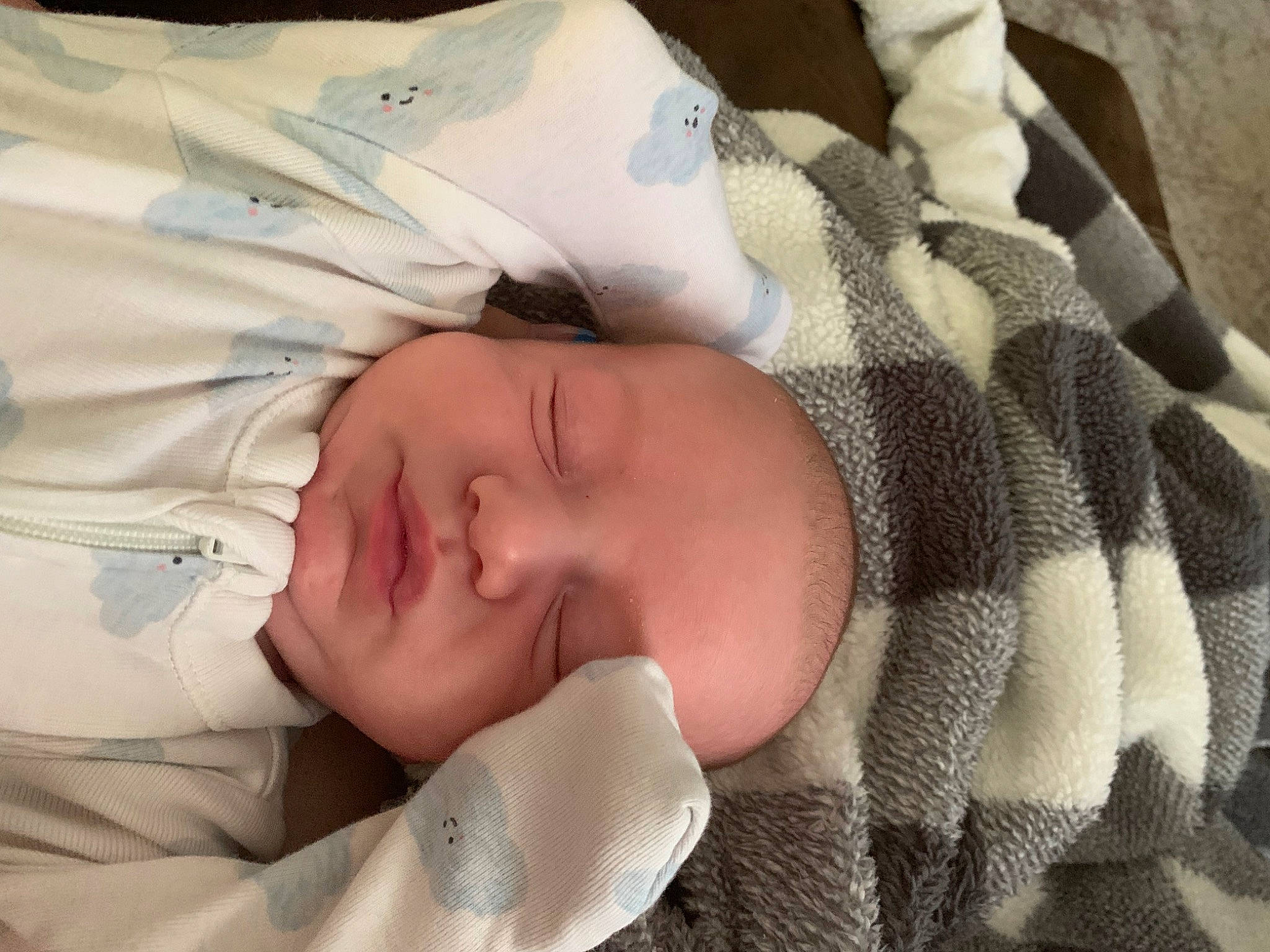 Evander is registered to the contest to win money with this photo: baby, baby_products, baby_sleeping, baby_toddler_clothing, bedtime, cheek, child, comfort, eyelash, face, headgear, linens, nap, pattern, person, room, skin, sleep, textile, toddler