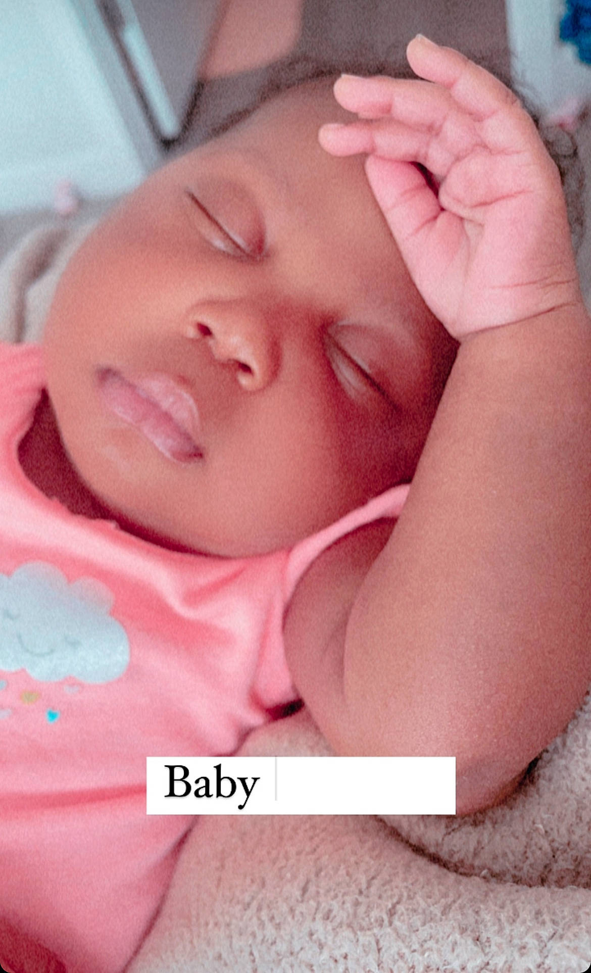 Promise joined the competition — help win amazing prizes! baby, baby_sleeping, cheek, comfort, ear, eye, eyebrow, eyelash, face, finger, gesture, head, headwear, human, lip, mouth, neck, nose, person, pink