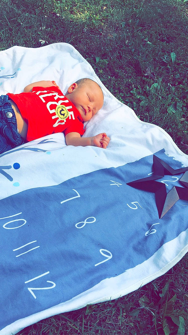 Kysen joined the competition — help win amazing prizes! baby, baby_products, blanket, child, person, play, product, red, sleep, textile, toddler