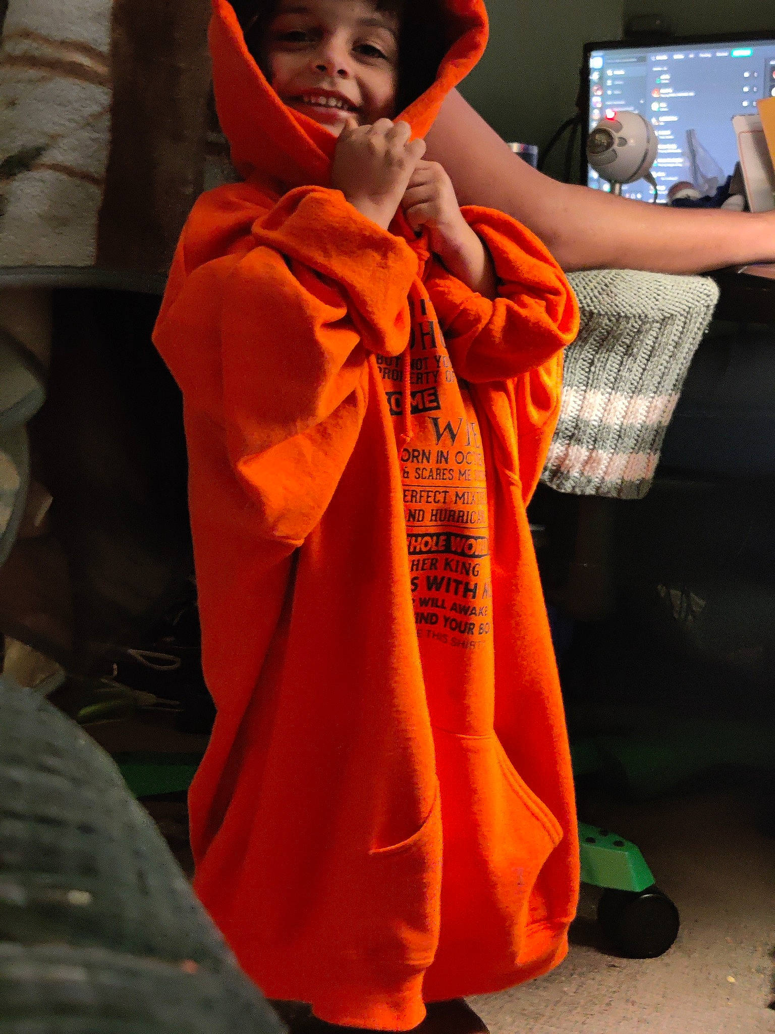 Liim joined the competition — help win amazing prizes! costume, orange, outerwear, peach, person, smile