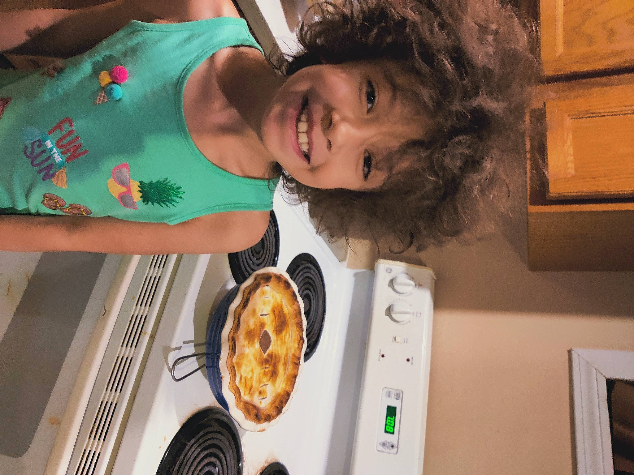 Jaylynn is registered to the contest to win money with this photo: dish, food, joy, person