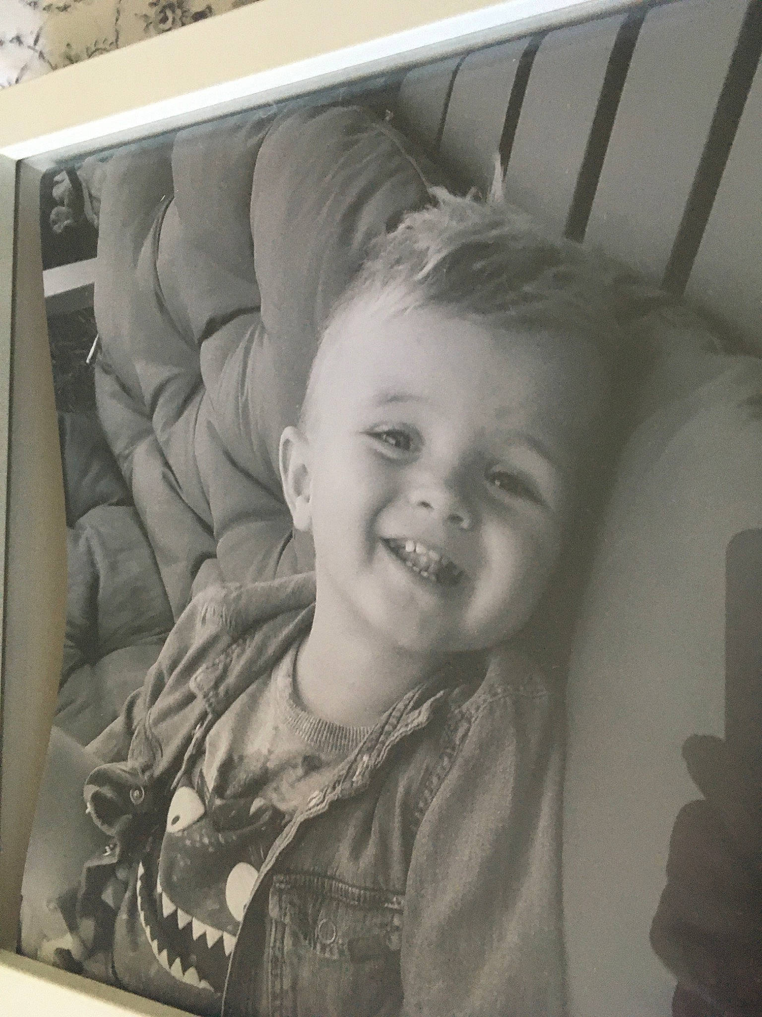 Fletcher joined the competition — help win amazing prizes! baby, black_and_white, child, drawing, eye, face, facial_expression, family, head, joy, laugh, monochrome, people, person, photograph, photography, picture_frame, room, selfie, smile