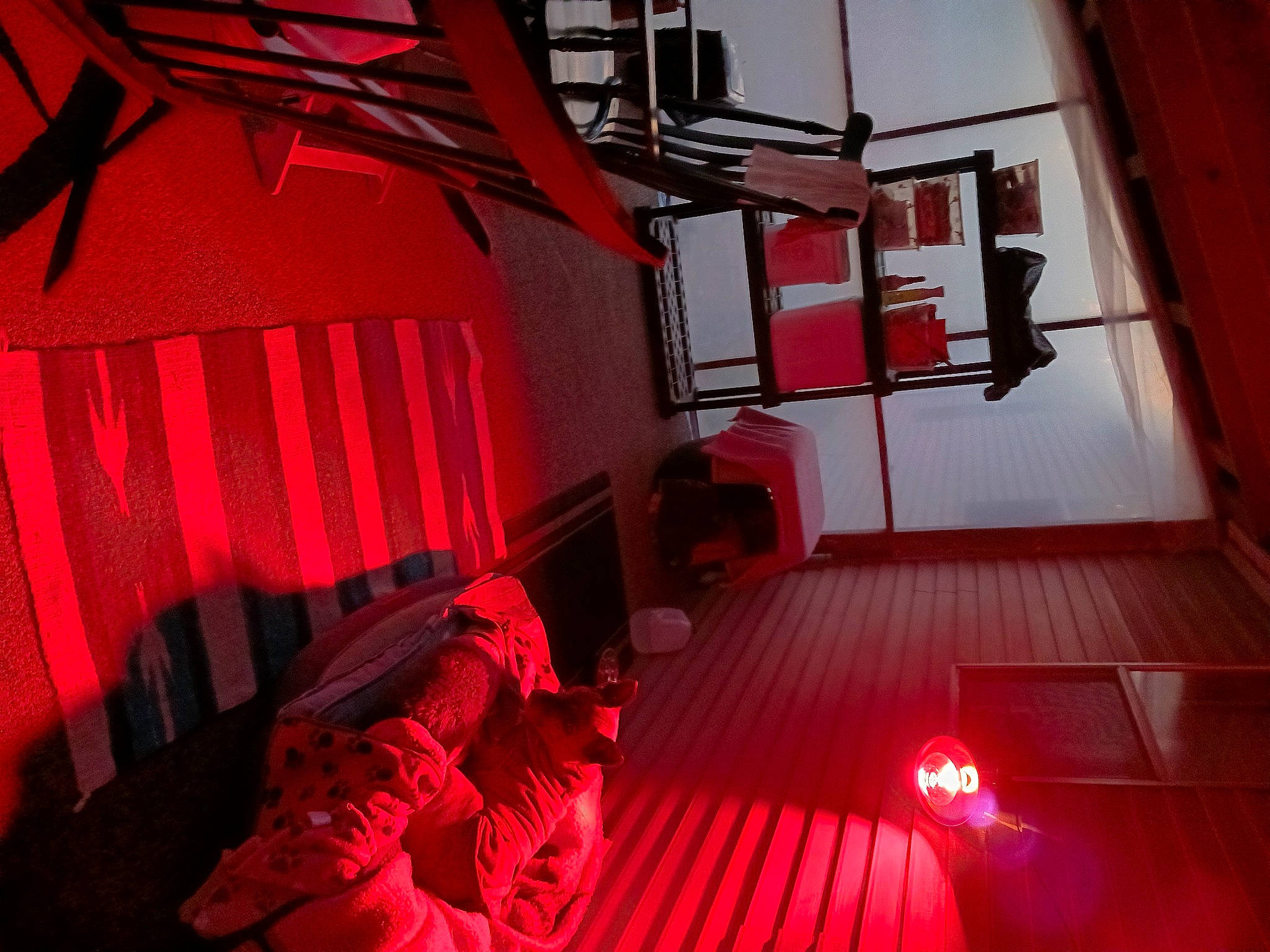 Abby is registered to the contest to win money with this photo: art, automotive_design, building, carmine, ceiling, daylighting, entertainment, event, flooring, hardwood, house, interior_design, magenta, orange, red, room, stairs, tints_and_shades, window, wood