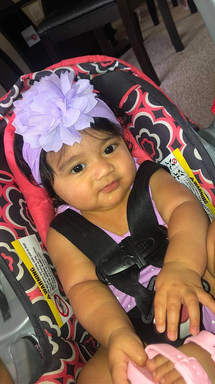 Lianna joined the competition — help win amazing prizes! arm, baby, baby_carriage, baby_products, baby_toddler_clothing, cheek, child, event, finger, fun, hairstyle, happy, headwear, iris, person, pink, purple, skin, smile, thigh