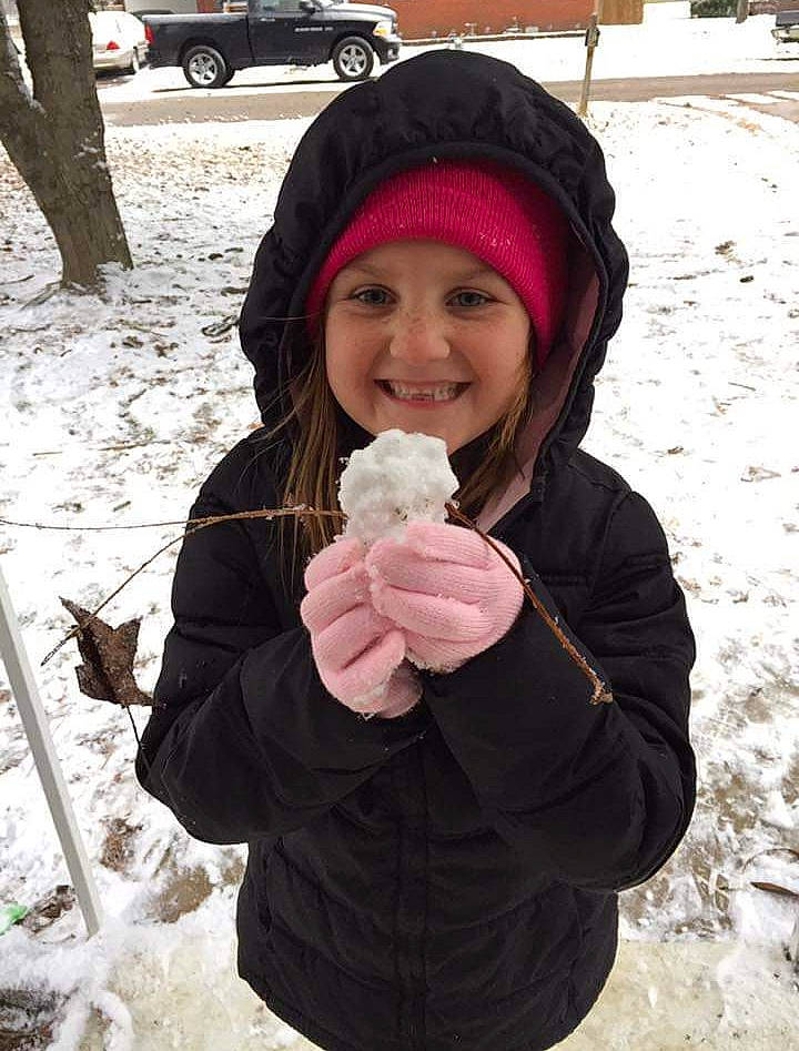 Aubrianna is registered to the contest to win money with this photo: cotton_candy, freezing, ice_cream, joy, person, smile, snow, winter