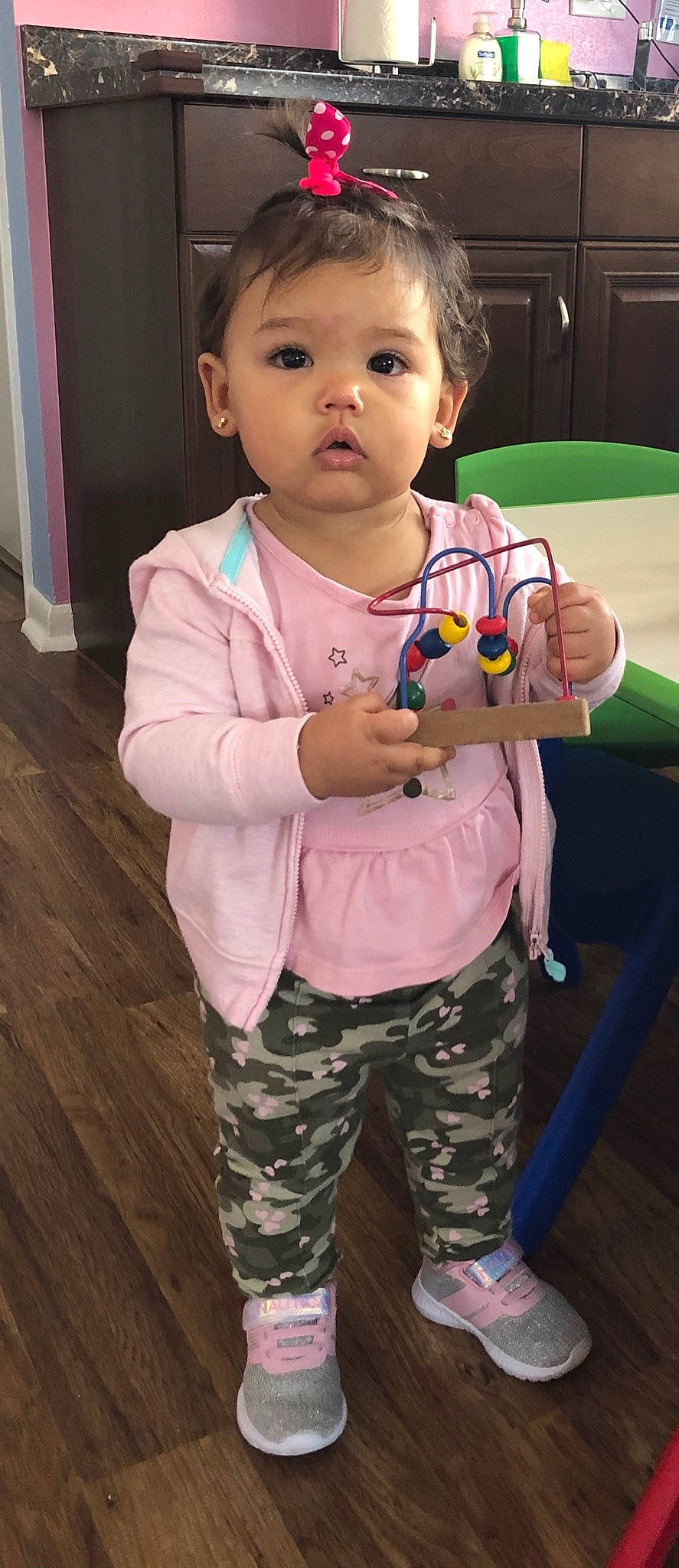 Brittany joined the competition — help win amazing prizes! arm, baby, child, joint, neck, person, play, skin, standing, surprise, toddler