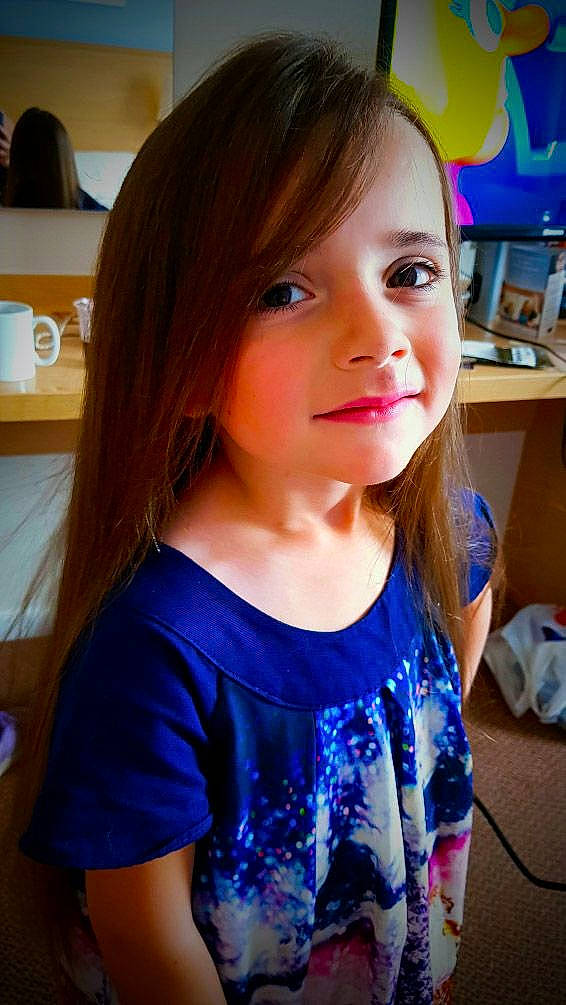 Daisy joined the competition — help win amazing prizes! beauty, blond, blue, brown_hair, cheek, child, day, eye, fun, girl, hair, hairstyle, human_hair_color, joy, organ, person, shoulder, skin, smile, standing