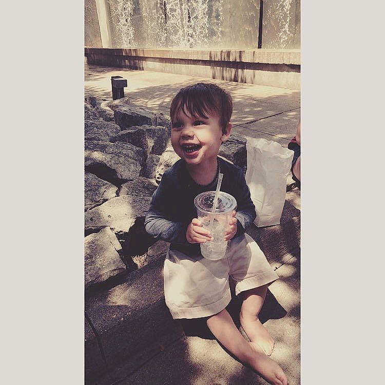 Deakyn joined the competition — help win amazing prizes! black_and_white, child, cool, family, jacket, leg, person, photograph, photography, play, room, sitting, snapshot, square, style, t_shirt, toddler, vacation