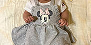 Milani is registered to the contest to win money with this photo: baby, infant, child, girl, dress, headband, flower, minnie_mouse, milestone, months, sign, blanket, lying, cute, smiling, indoors, soft_light, portrait, skin, hands