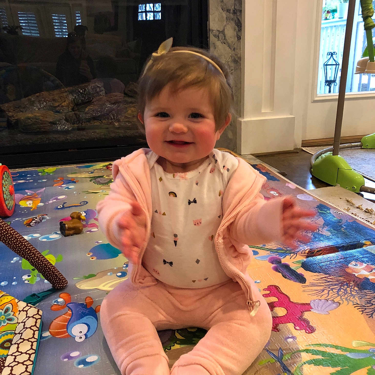 Camille is registered to the contest to win money with this photo: child, fun, girl, infant, joy, person, play, product, skin, smile, toddler, toy, vacation