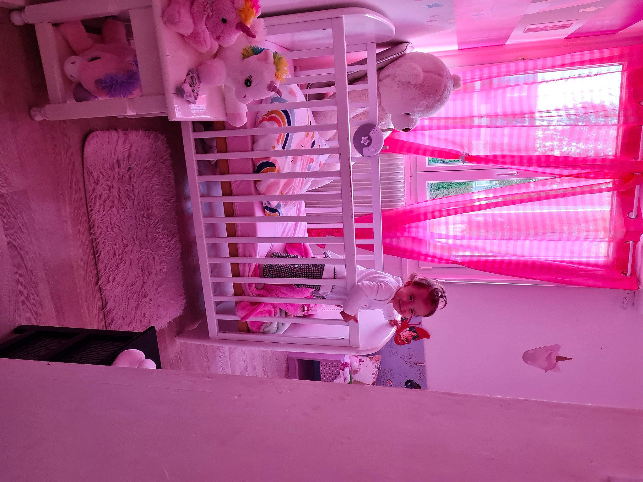 Clara participe au concours pour gagner de l'argent avec cette photo : building, cage, ceiling, dollhouse, house, interior_design, joy, machine, magenta, person, pet_supply, pink, plastic, purple, room, shelving, textile