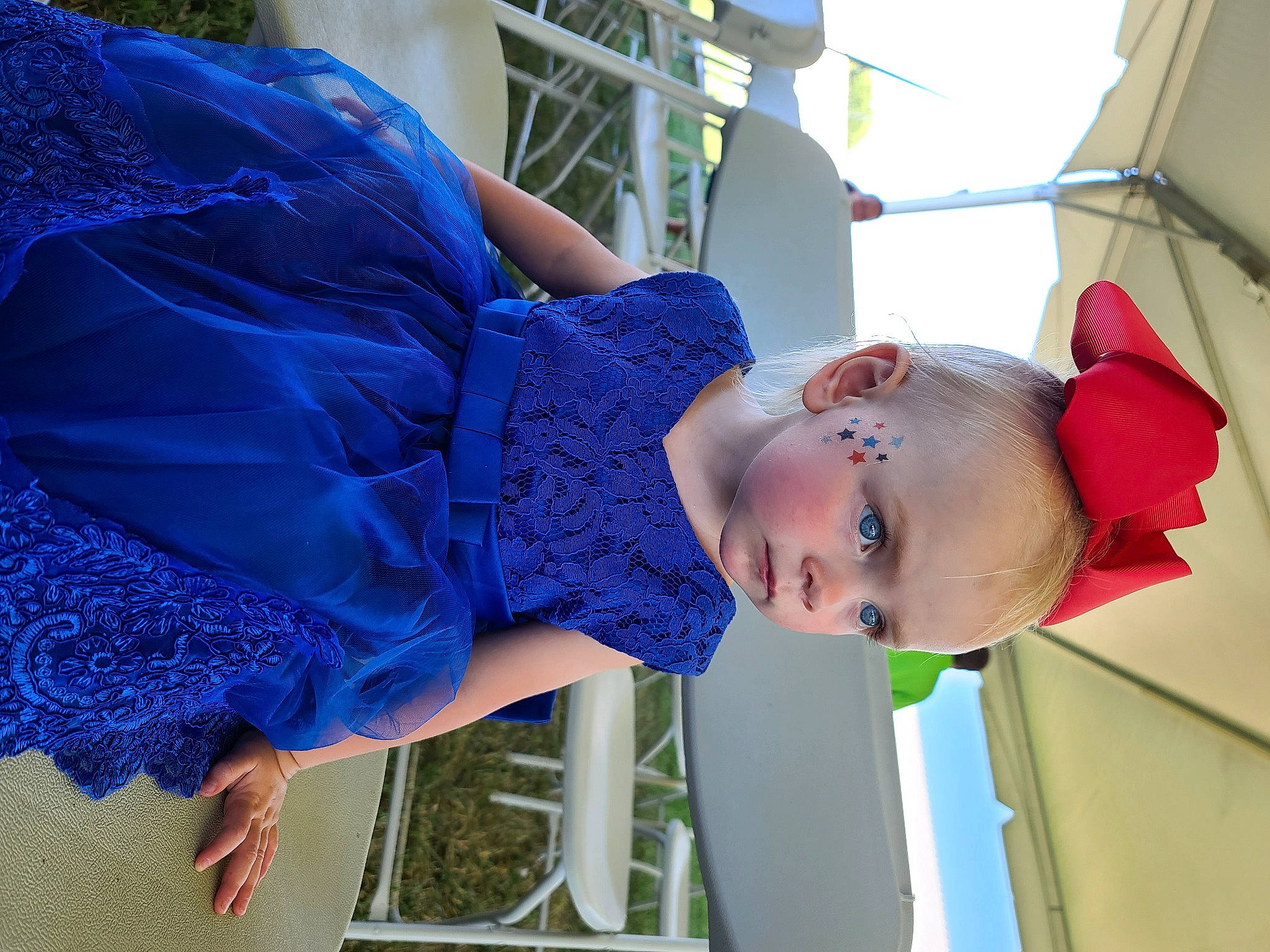 Braelynne joined the competition — help win amazing prizes! baby, blue, child, elbow, electric_blue, fun, happy, hat, leisure, person, recreation, sky, smile, t_shirt, toddler, water