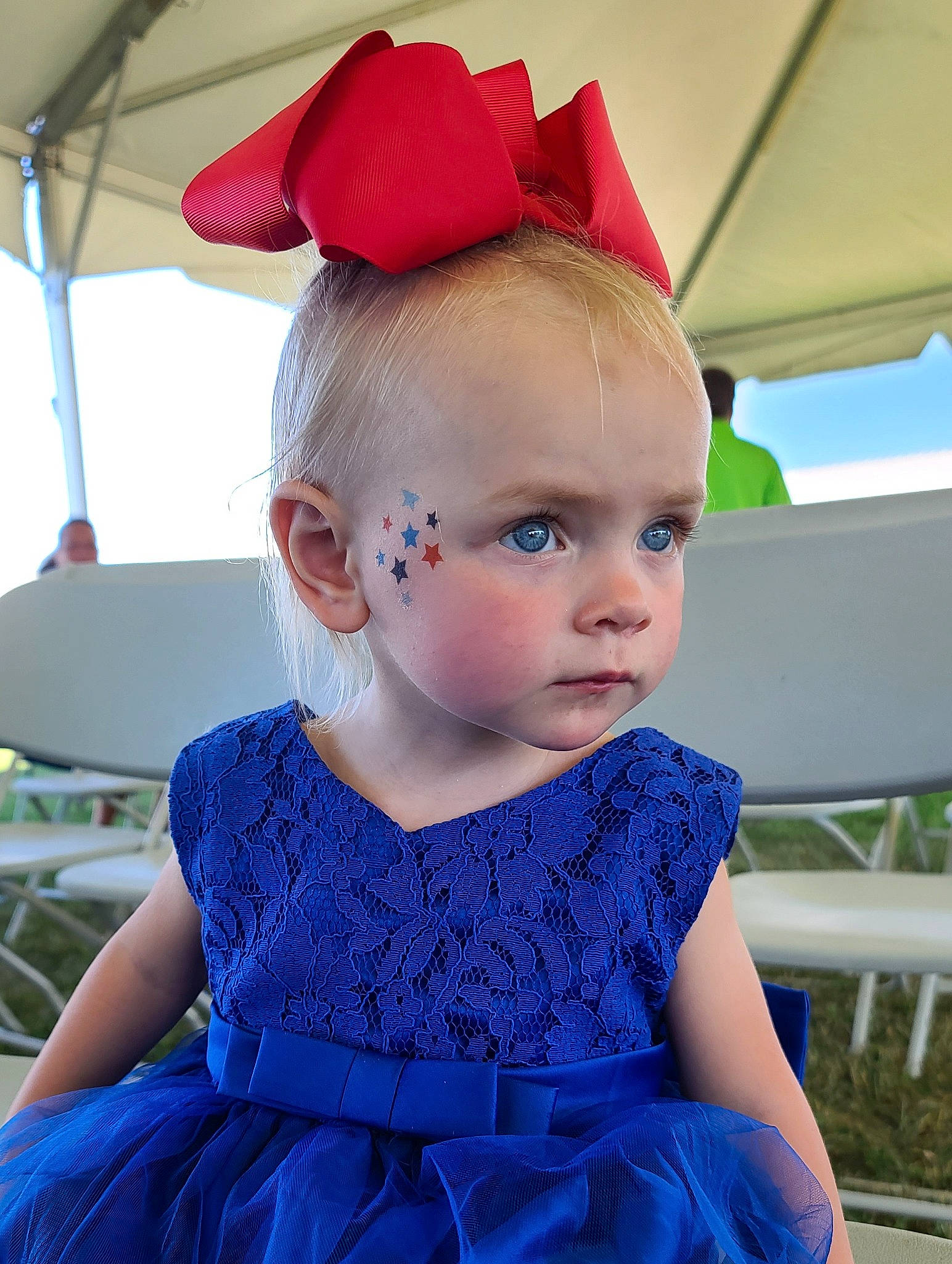 Braelynne is registered to the contest to win money with this photo: baby_toddler_clothing, child, costume_hat, day_dress, dress, electric_blue, eye, face, hairstyle, happy, hat, head, lip, one_piece_garment, person, pink, skin, sky, summer, toddler