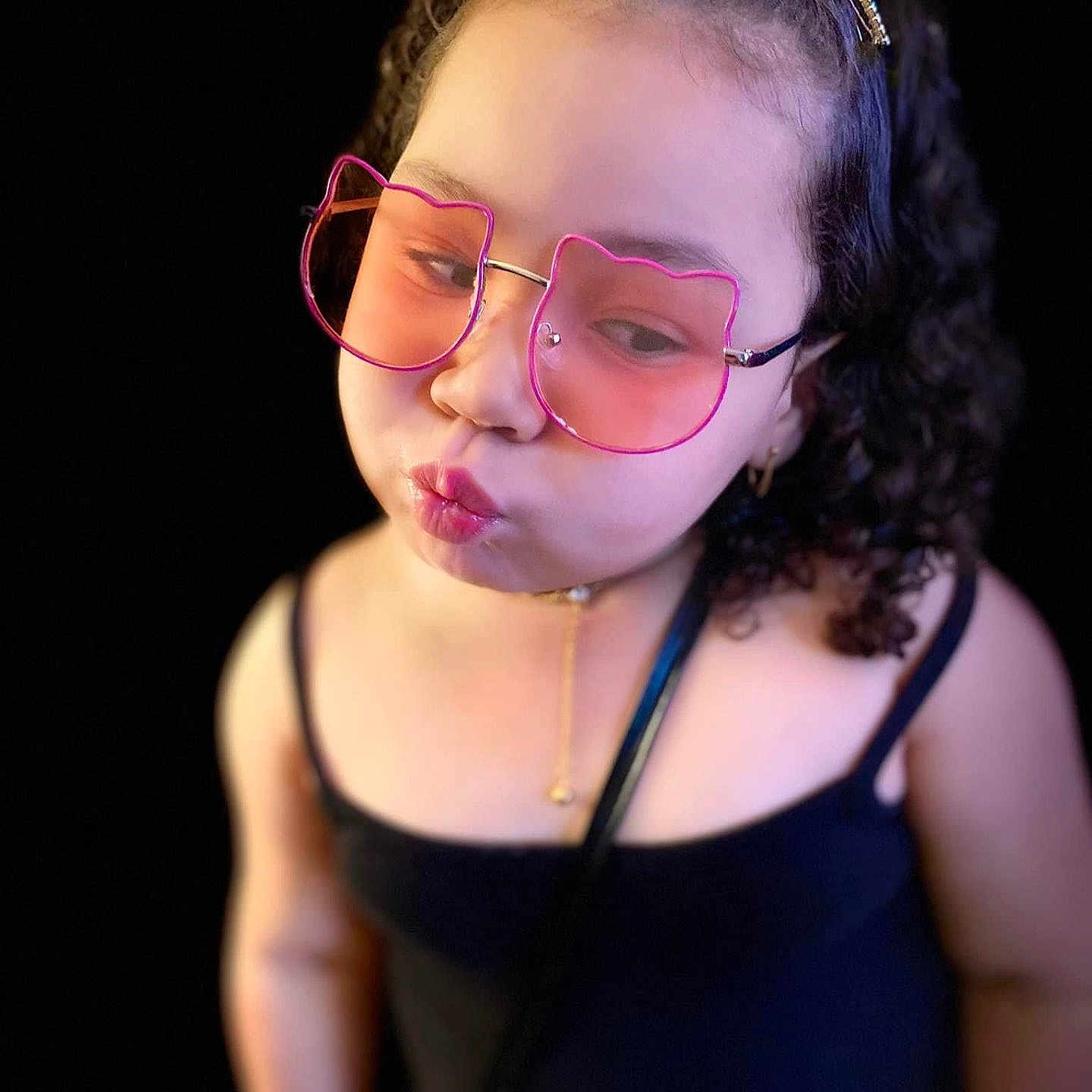 Luzmari joined the competition — help win amazing prizes! accessories, adult, bodypart, cosmetics, face, female, finger, glasses, hand, happy, head, jewelry, lipstick, necklace, person, photography, portrait, purple, smile, woman