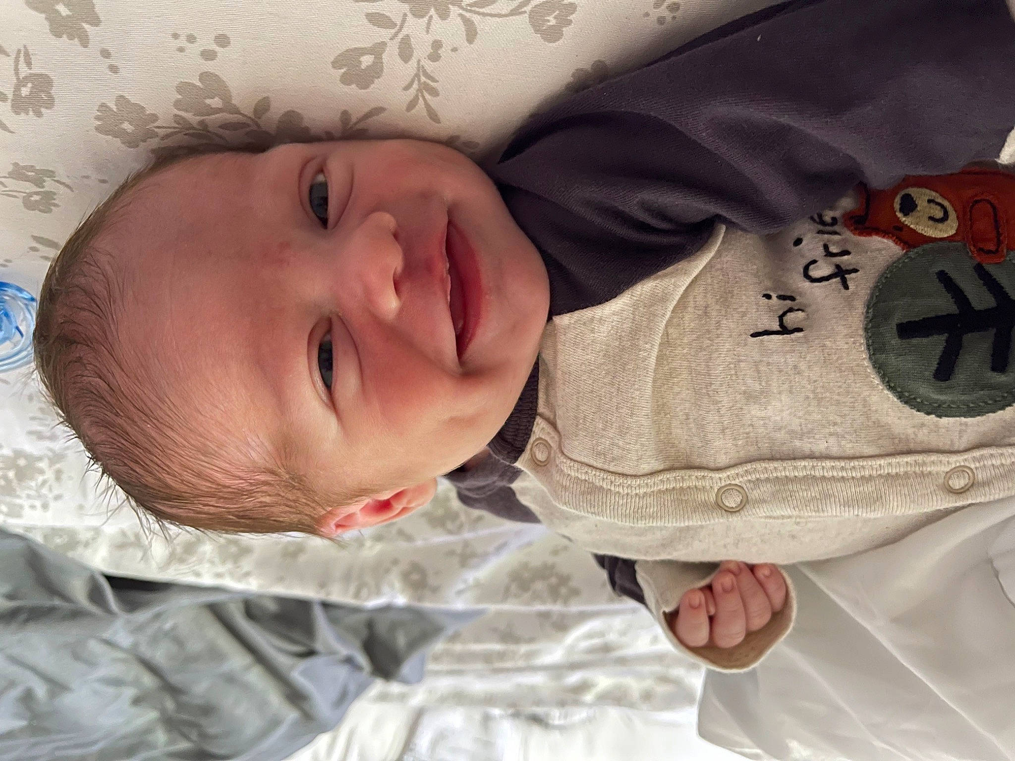 Dawson joined the competition — help win amazing prizes! baby, baby_toddler_clothing, cheek, child, comfort, eye, finger, gesture, happy, headgear, lip, mouth, nose, person, product, skin, sleeve, smile, textile, toddler