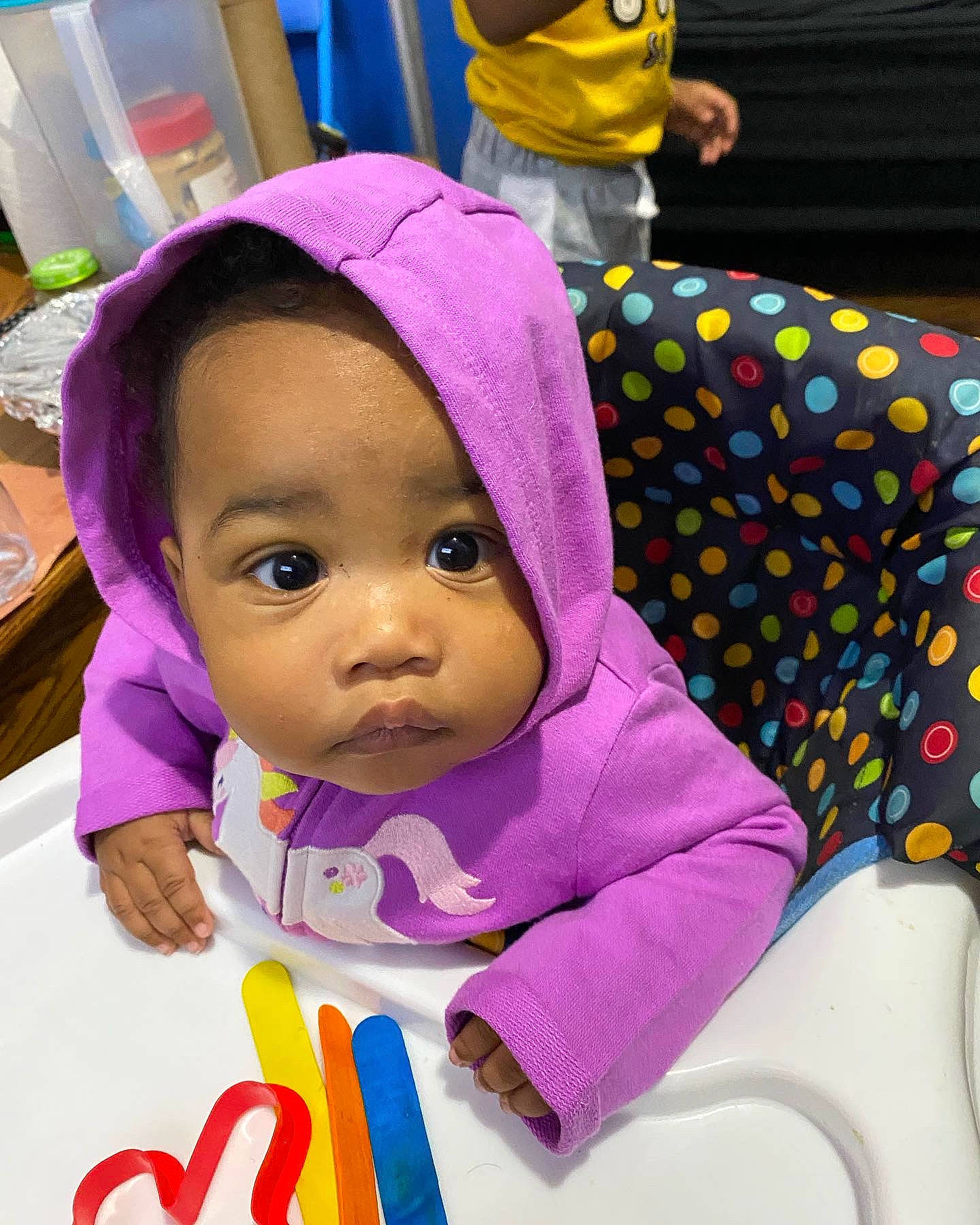 Eri joined the competition — help win amazing prizes! baby, baby_toddler_clothing, cap, cheek, cool, fun, green, happy, headgear, jacket, outerwear, people, person, photograph, pink, purple, sleeve, snapshot, toddler, violet