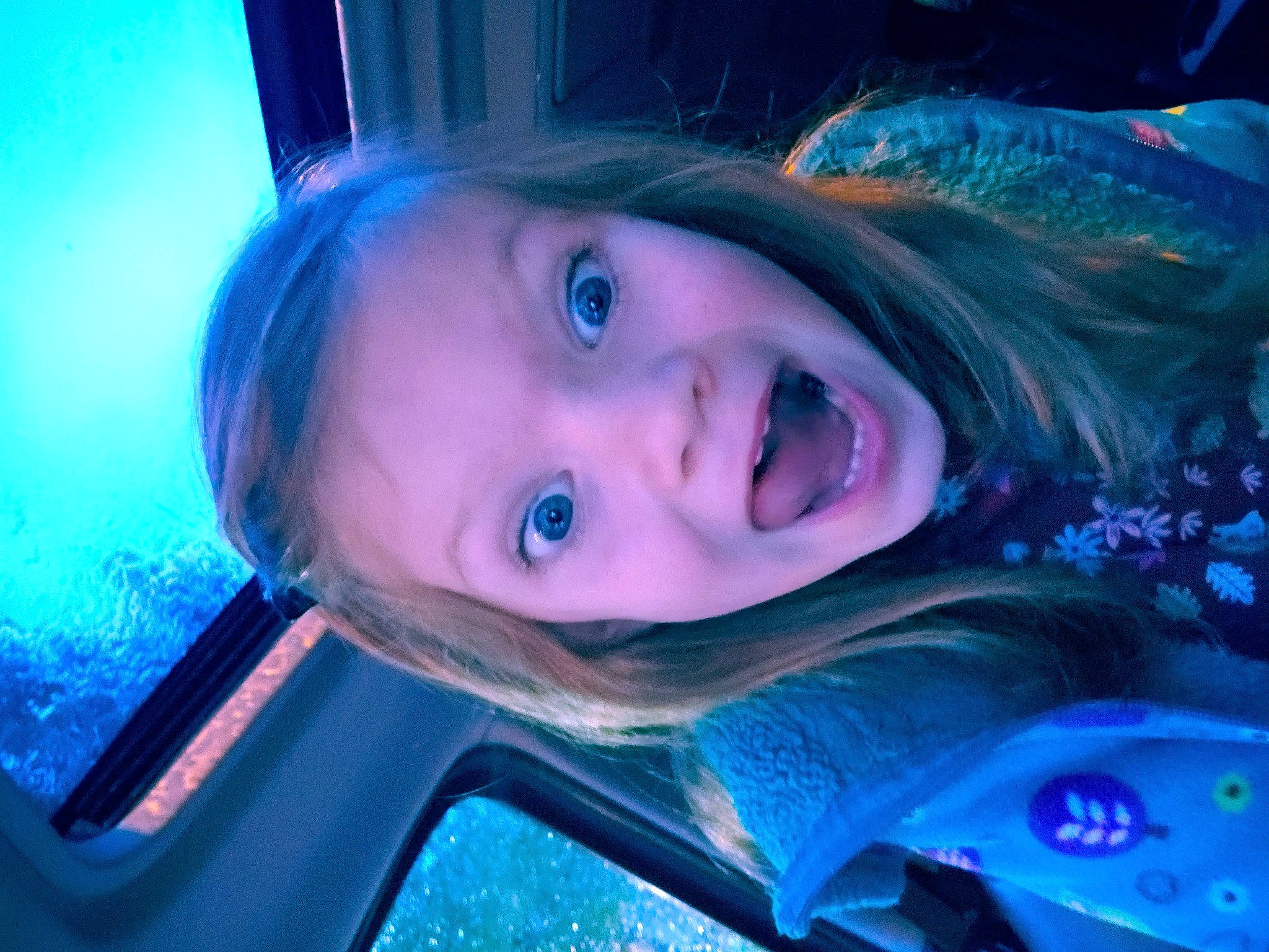 Lyla joined the competition — help win amazing prizes! automotive_lighting, azure, blue, eyebrow, eyelash, flash_photography, fun, hair, happy, head, human_body, iris, jaw, lighting, lip, mouth, nose, organ, person, purple