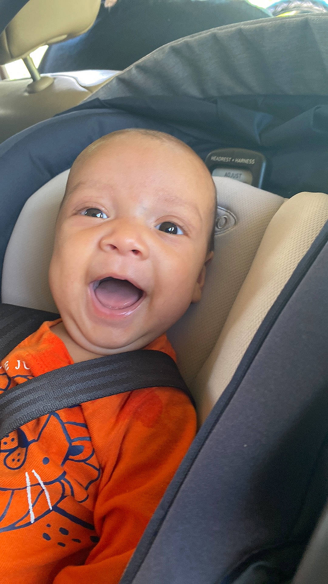 Jeremias joined the competition — help win amazing prizes! auto_part, baby, baby_in_car_seat, baby_toddler_clothing, car_seat, car_seat_cover, cheek, child, comfort, eyebrow, face, happy, head, iris, mouth, nose, person, seat_belt, skin, smile
