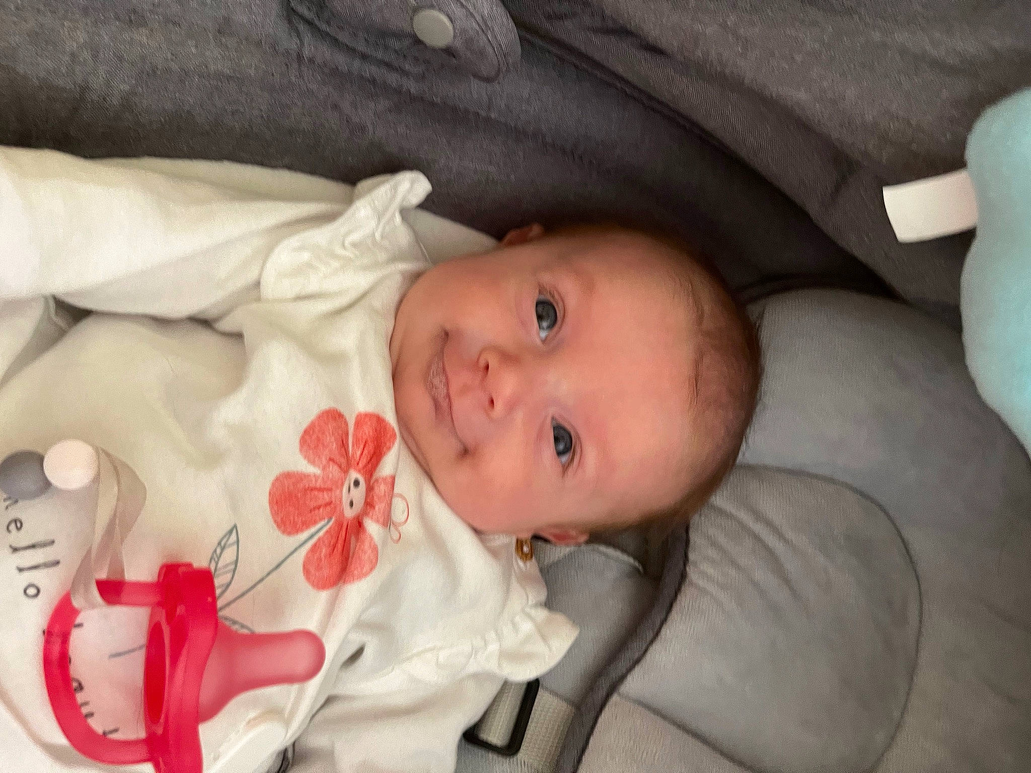 Emery is registered to the contest to win money with this photo: baby, baby_products, baby_toddler_clothing, cheek, child, chin, comfort, eye, eyebrow, face, human_body, iris, linens, lip, nose, person, skin, sleeve, smile, toddler