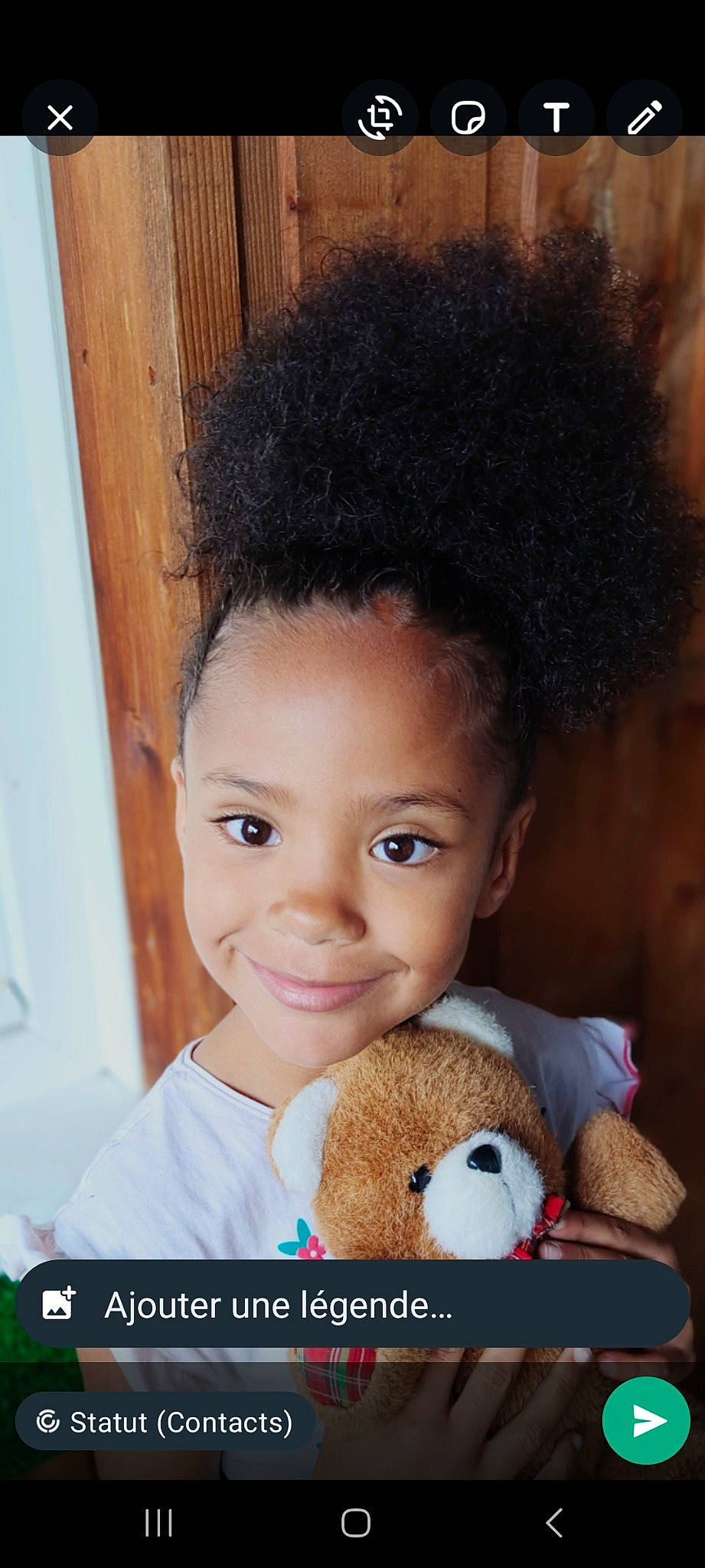 Tricia-cora a rejoint le concours — aidez-le/la à gagner de superbes lots ! afro, black_hair, cheek, child, chin, eyebrow, flash_photography, fun, fur, happy, head, jheri_curl, joy, nose, organ, person, skin, smile, stuffed_toy, toddler