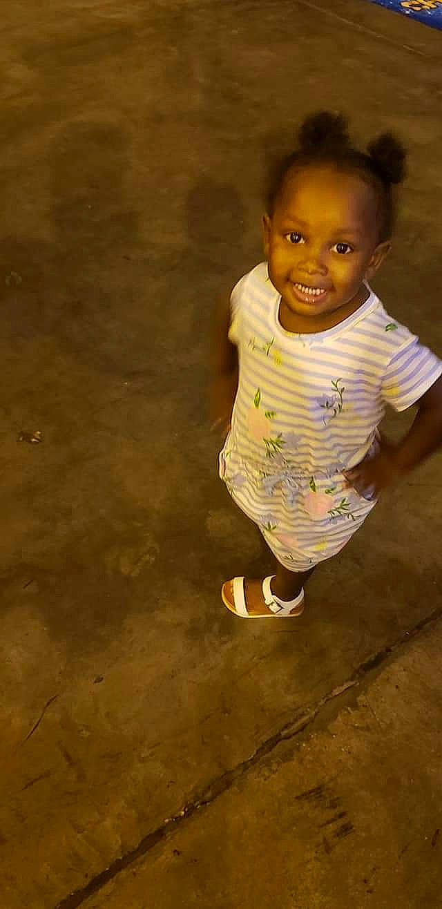 Aniyah is registered to the contest to win money with this photo: baby, cheek, child, floor, flooring, joy, person, play, skin, smile, standing, toddler