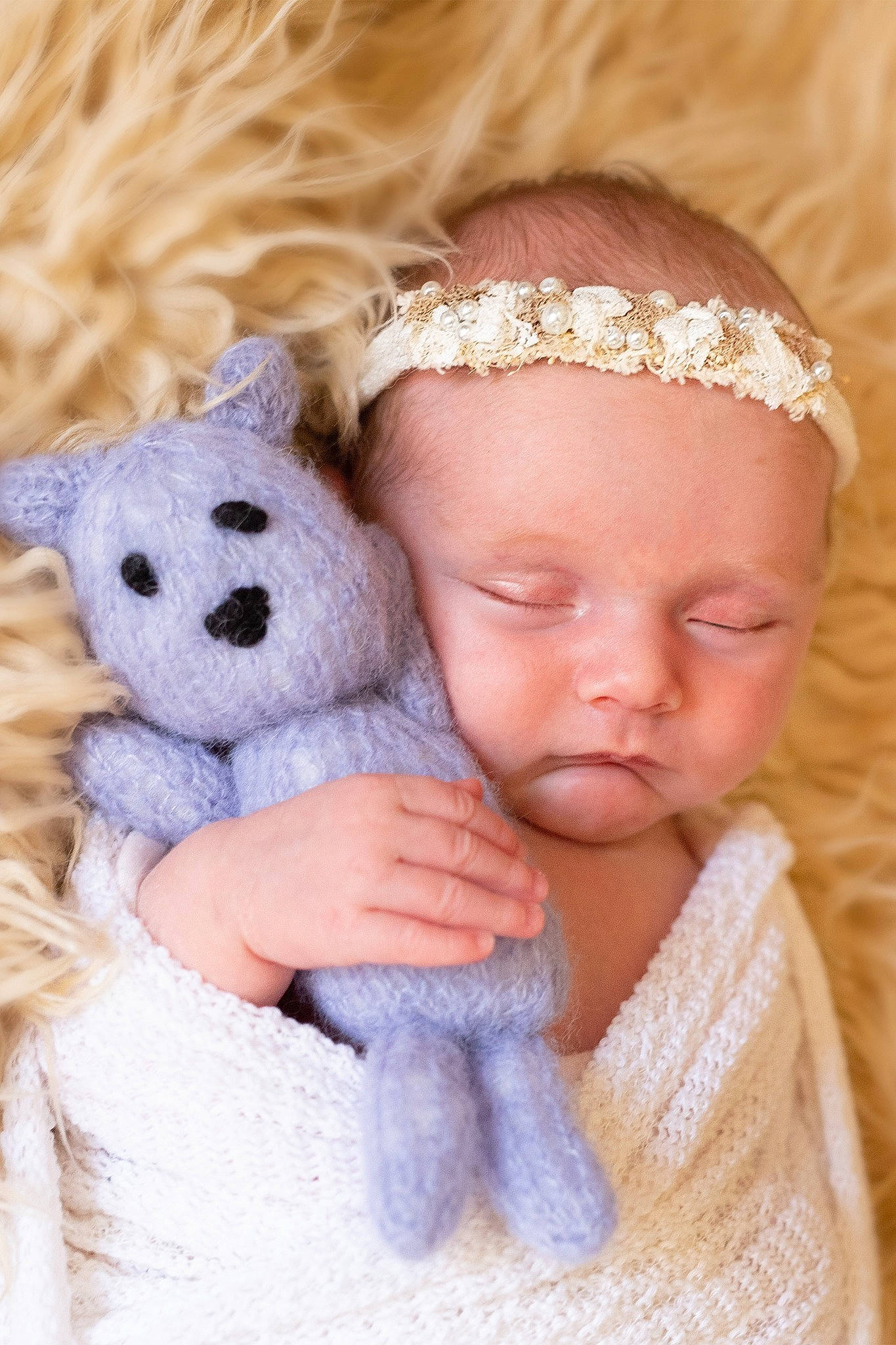 Chloe is registered to the contest to win money with this photo: baby, baby_toddler_clothing, child, doll, dress, eye, facial_expression, fawn, finger, hand, happy, head, headgear, headwear, iris, nose, person, pink, skin, teddy_bear