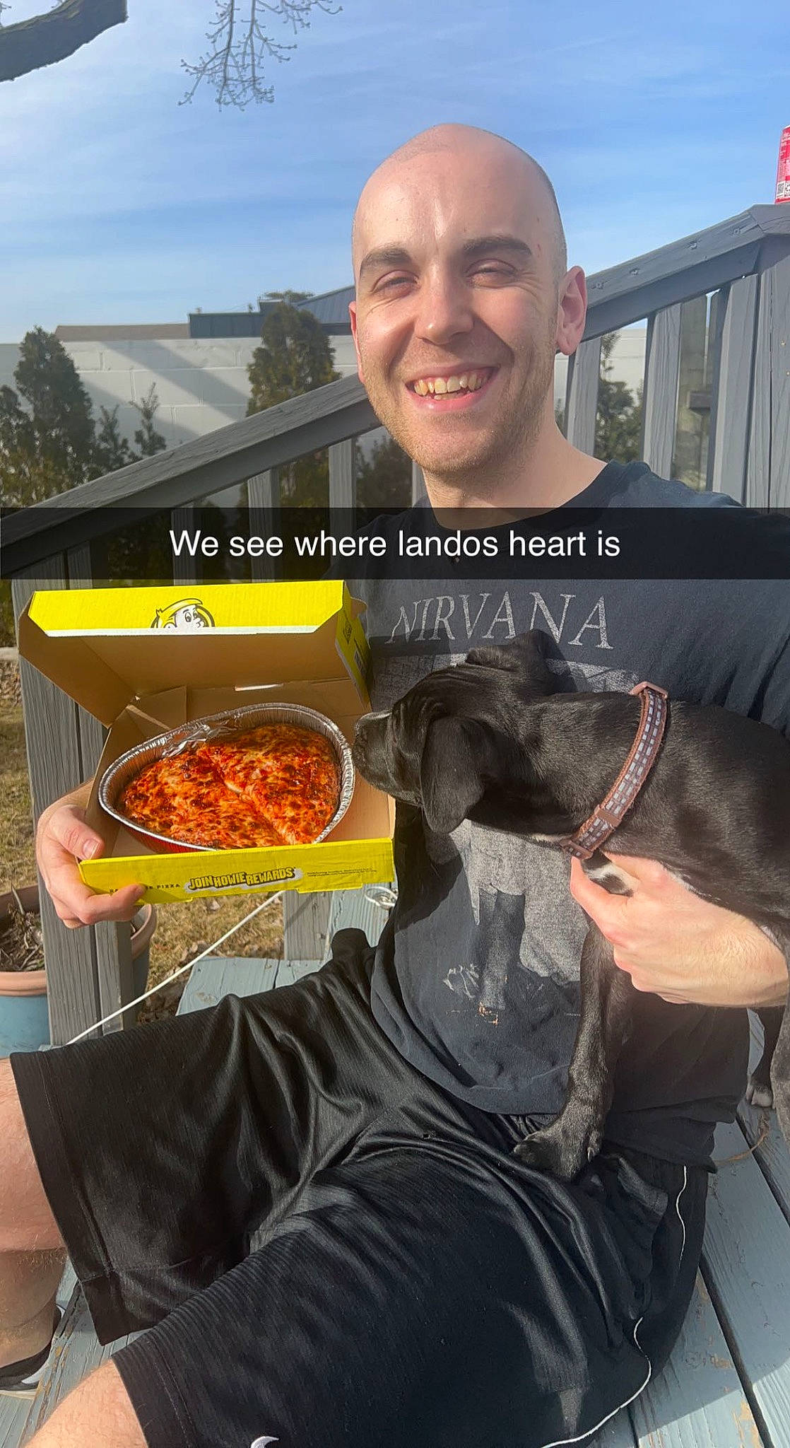 Lando is registered to the contest to win money with this photo: carnivore, comfort_food, cooking, cookware_and_bakeware, cuisine, curry, dish, dog, eyewear, fast_food, food, ingredient, junk_food, meat, recipe, sky, smile, staple_food, stew, tree