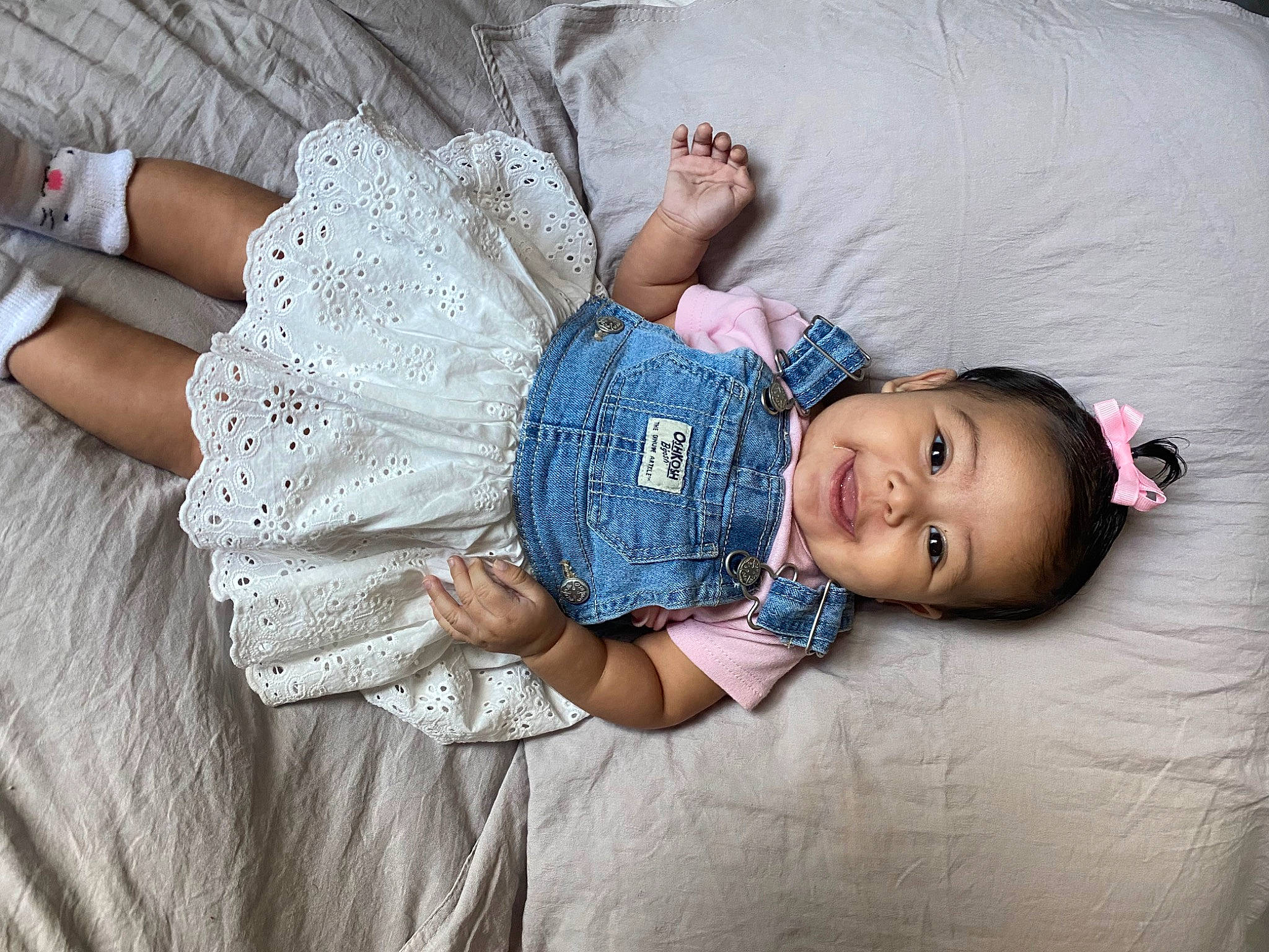 Angela joined the competition — help win amazing prizes! abdomen, baby, baby_toddler_clothing, child, comfort, couch, facial_expression, flash_photography, fun, happy, iris, linens, pattern, person, sitting, skin, sleeve, smile, textile, toddler