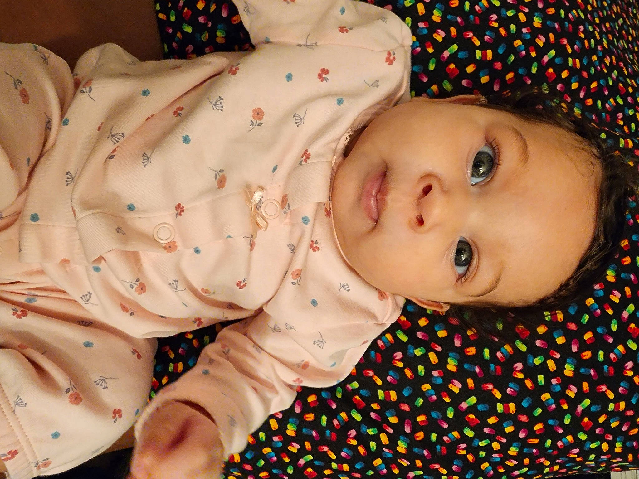 Ayla is registered to the contest to win money with this photo: baby, baby_toddler_clothing, cheek, child, collar, comfort, face, happy, hat, lip, nightwear, nose, pattern, person, plaid, portrait_photography, skin, sleeve, sun_hat, textile