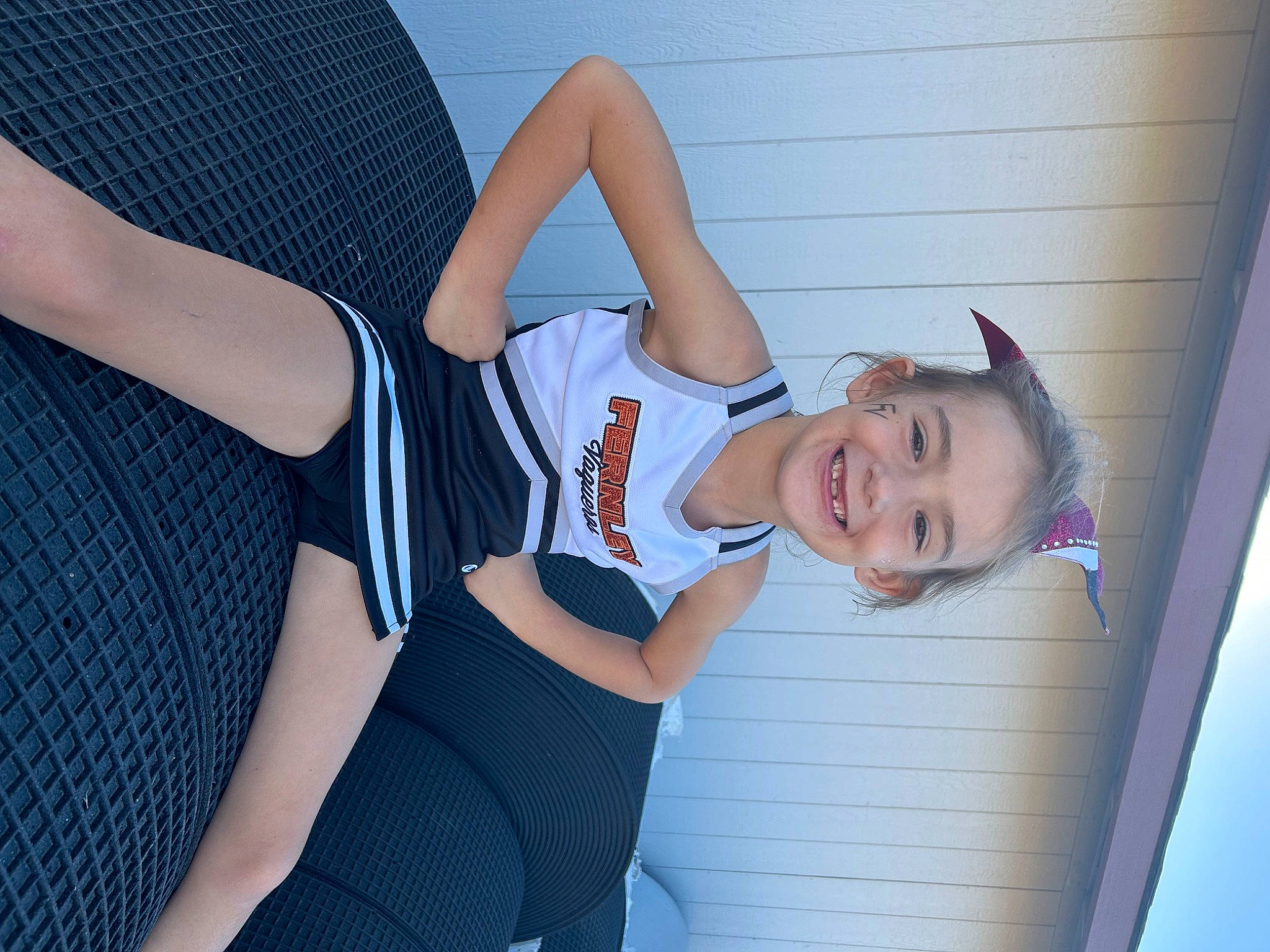 Adelynn is registered to the contest to win money with this photo: abdomen, elbow, electric_blue, eyewear, flash_photography, fun, happy, human_leg, joint, joy, knee, leisure, pattern, person, shoulder, smile, sportswear, t_shirt, thigh, trunk