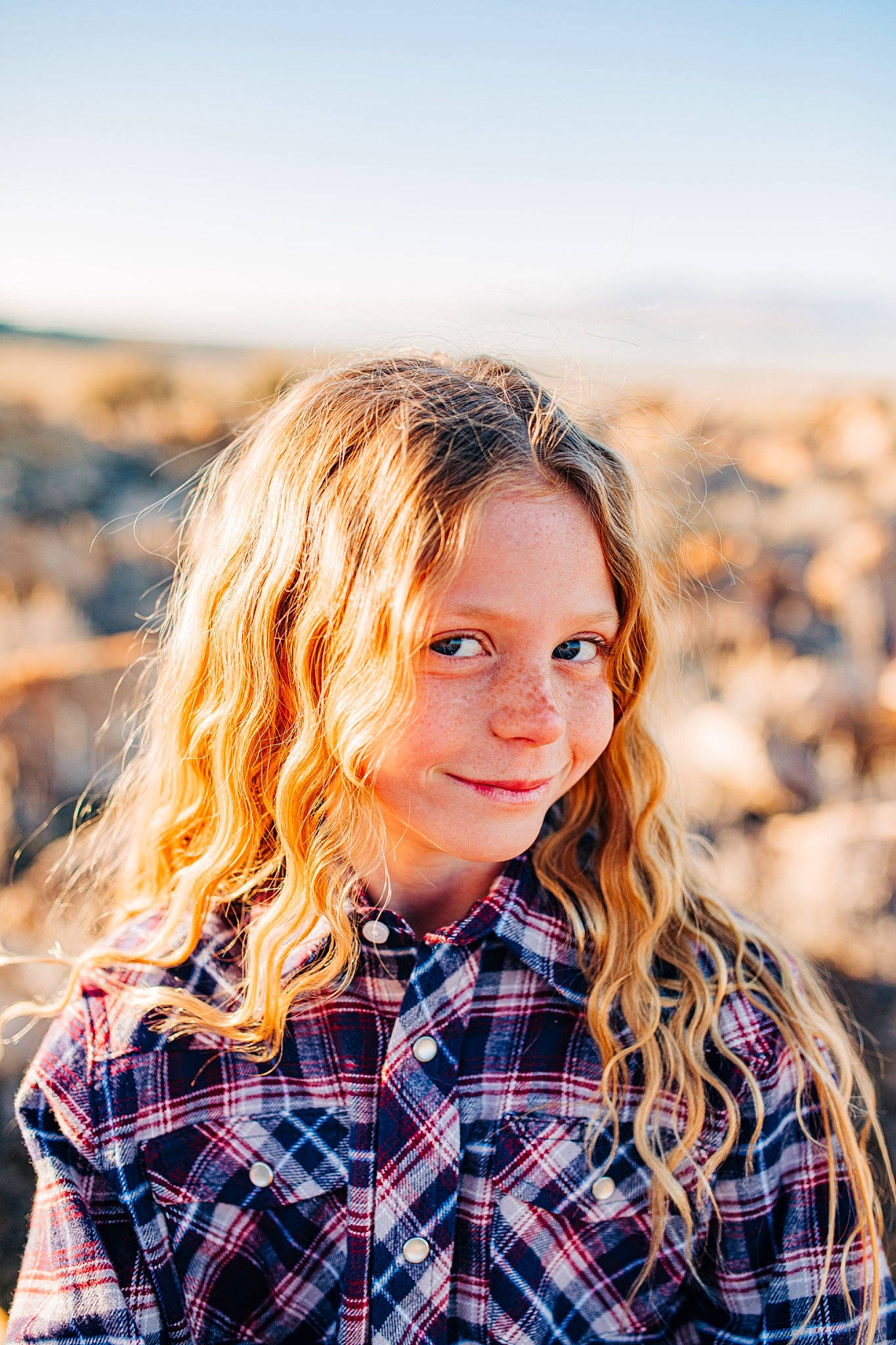 Natasha is registered to the contest to win money with this photo: blond, clothing, electric_blue, facial_expression, flash_photography, grass, hair, hairstyle, happy, joy, landscape, lip, long_hair, pattern, people_in_nature, person, plaid, sky, smile, summer