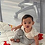 Vishruth is registered to the contest to win money with this photo: baby, child, playpen, mattress, dinosaur, indoor, floor, clothing, sitting, cute, bracelet, earrings, person, smiling, happy, infant, foot, hand, head, face