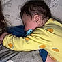 Isabella joined the competition — help win amazing prizes! baby, sleeping, pacifier, yellow_pajamas, orange_prints, bed, blanket, person, cuddle, closeup, indoor, child, infant, rest, comfort, hair, face, peaceful, skin, hand