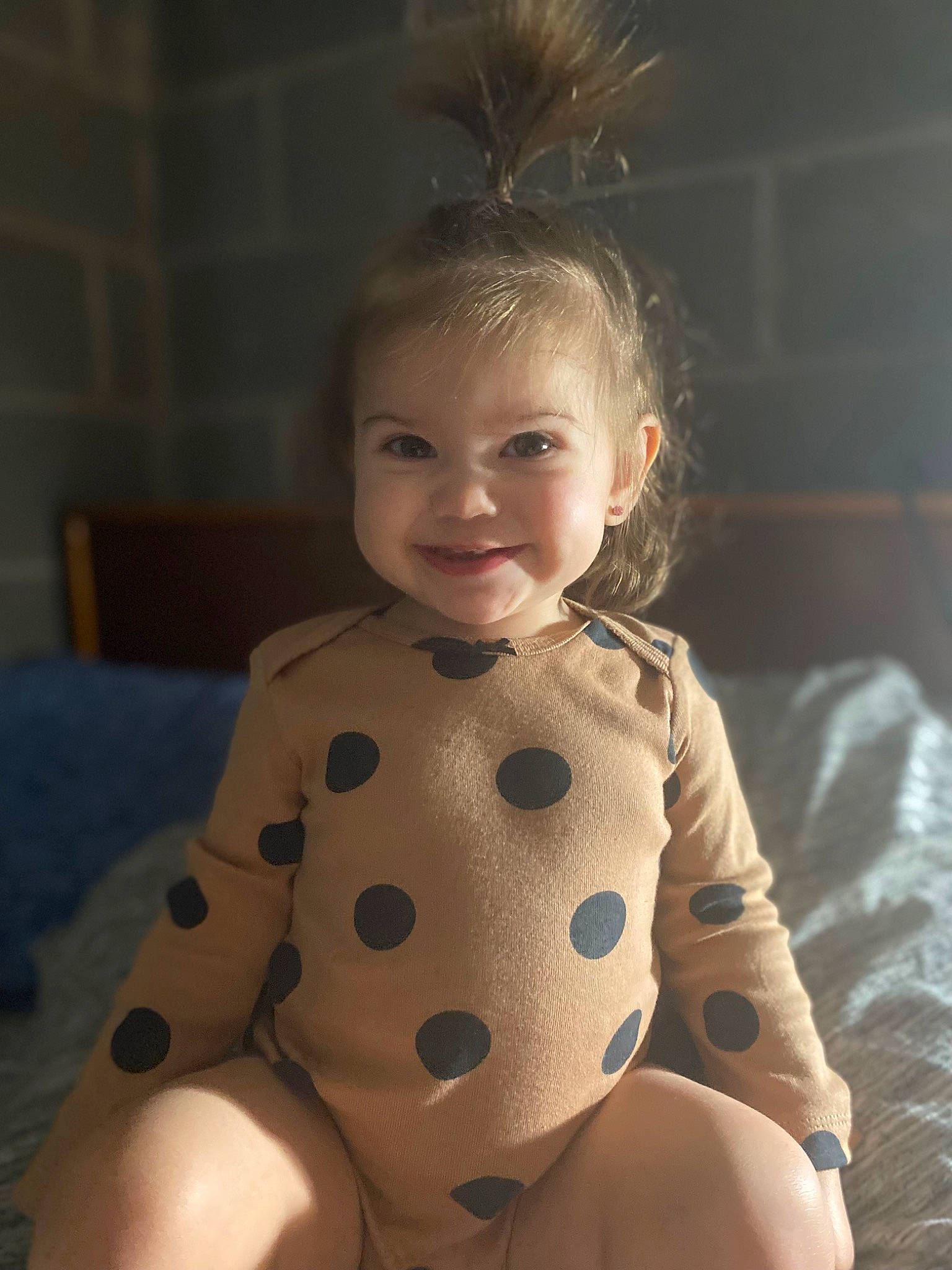 Payton joined the competition — help win amazing prizes! arm, chin, comfort, eye, eyebrow, facial_expression, flash_photography, head, human_body, iris, joy, lip, mammal, nose, person, shoulder, skin, sleeve, smile, standing