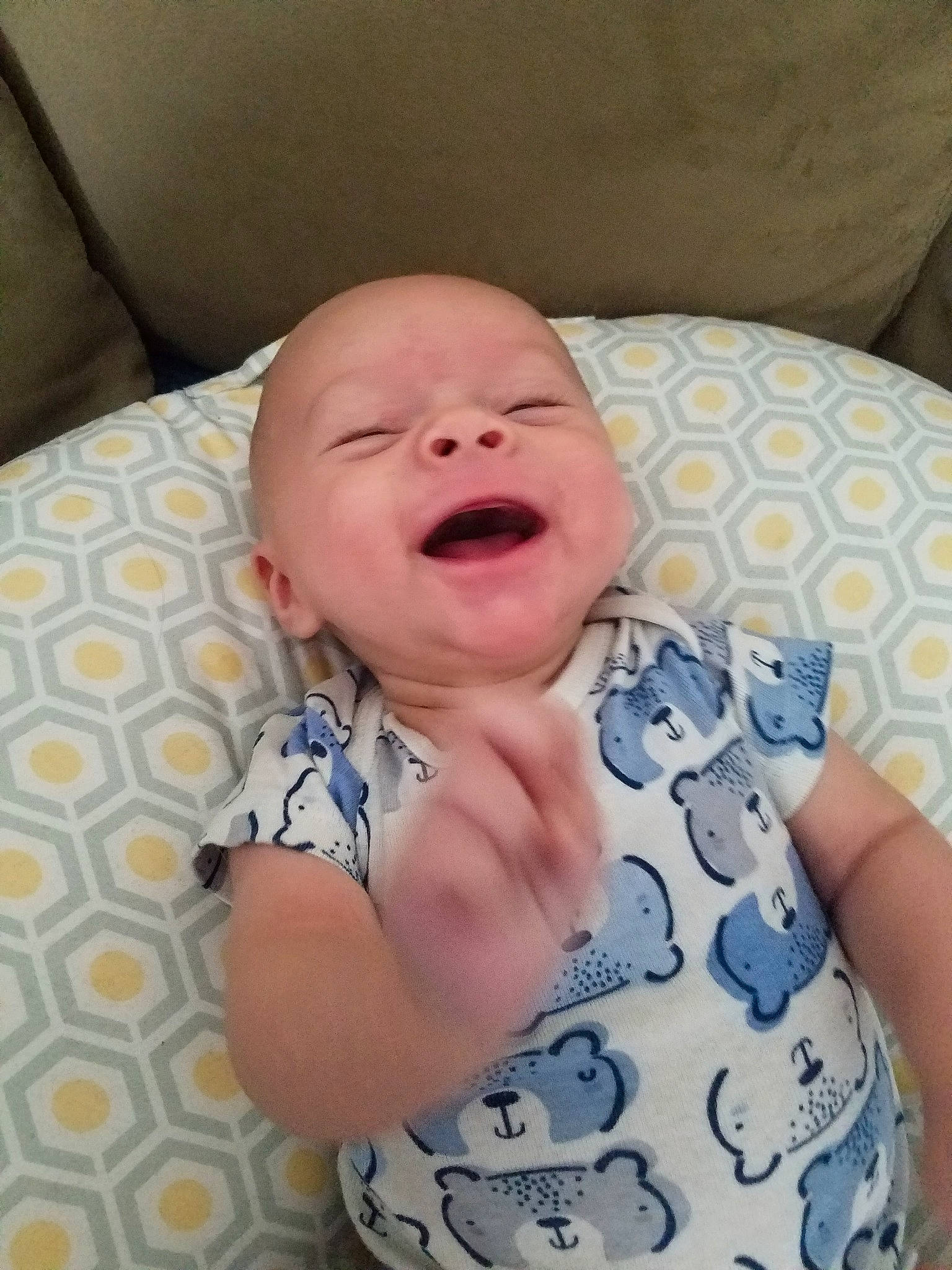 Tyr joined the competition — help win amazing prizes! baby, baby_laughing, baby_making_funny_faces, birth, cheek, child, face, facial_expression, head, laugh, mouth, nose, person, skin, smile, toddler, yawn