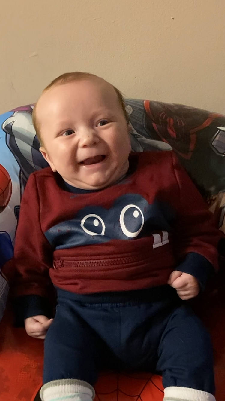 Bruce joined the competition — help win amazing prizes! baby, cheek, child, cool, face, facial_expression, head, mouth, nose, person, sitting, skin, smile, toddler