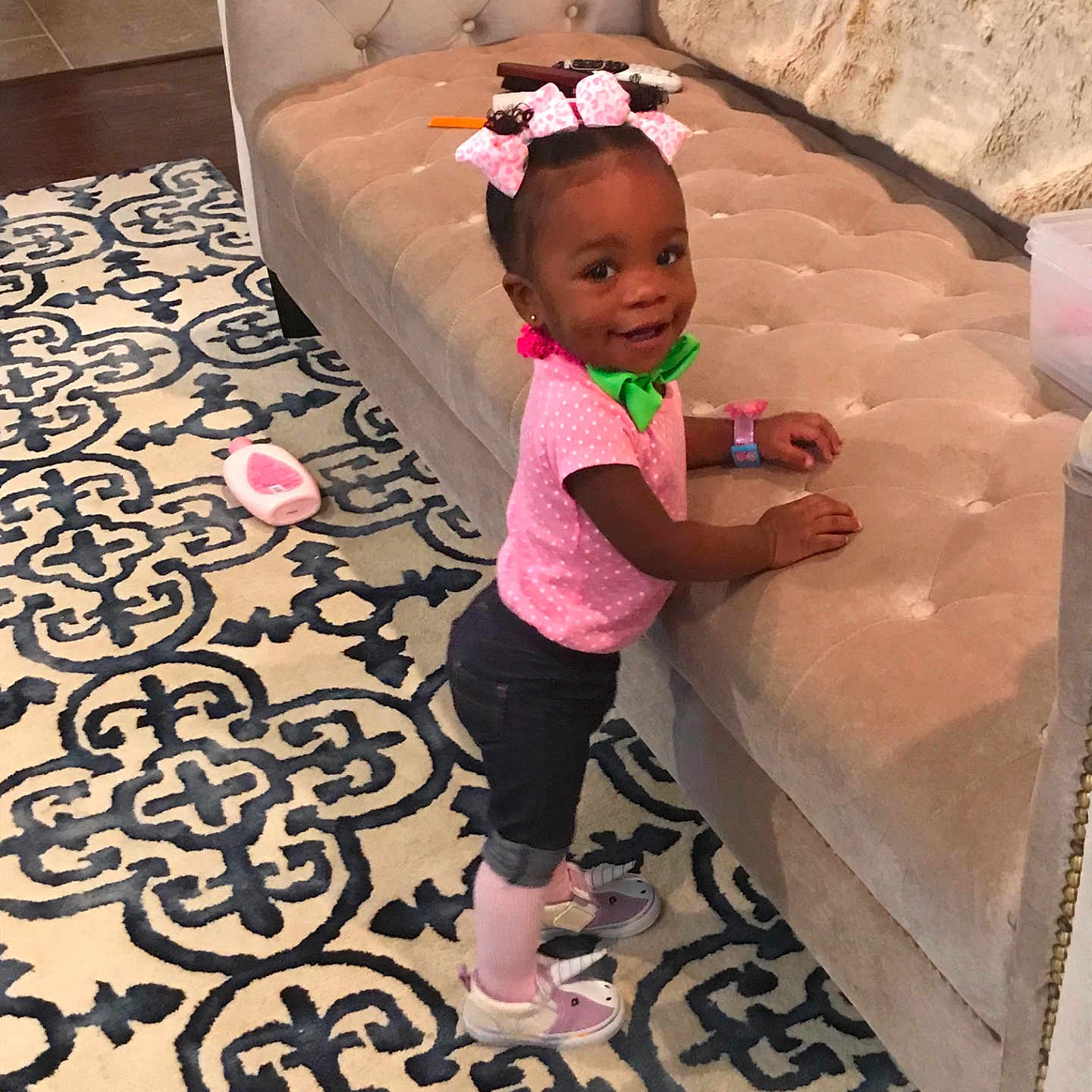Carrington is registered to the contest to win money with this photo: art, design, flooring, fun, girl, pink