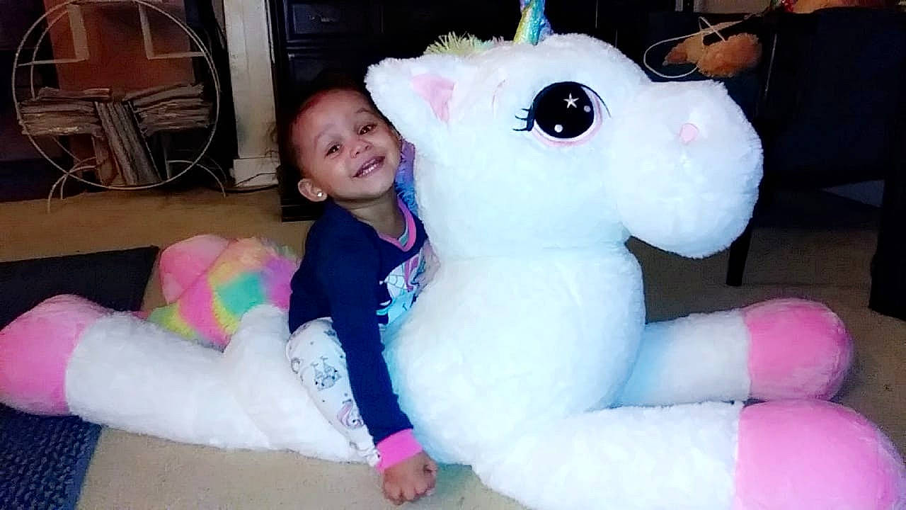 Aminah is registered to the contest to win money with this photo: child, joy, material, person, pink, play, plush, product, stuffed_toy, teddy_bear, textile, toddler, toy