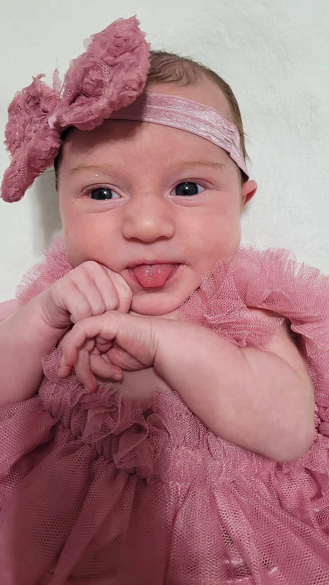 Danielle joined the competition — help win amazing prizes! baby, baby_toddler_clothing, cap, cheek, ear, eye, eyebrow, eyelash, finger, gesture, hand, happy, headgear, headpiece, headwear, lip, person, pink, skin, sleeve