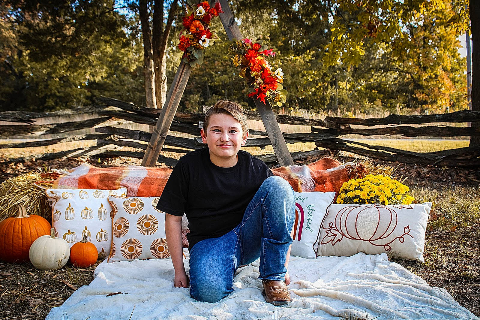 Legend is registered to the contest to win money with this photo: botany, calabaza, cucurbita, deciduous, flower, fun, garden, gourd, grass, happy, jeans, joy, landscape, leisure, orange, people_in_nature, person, plant, sitting, tints_and_shades