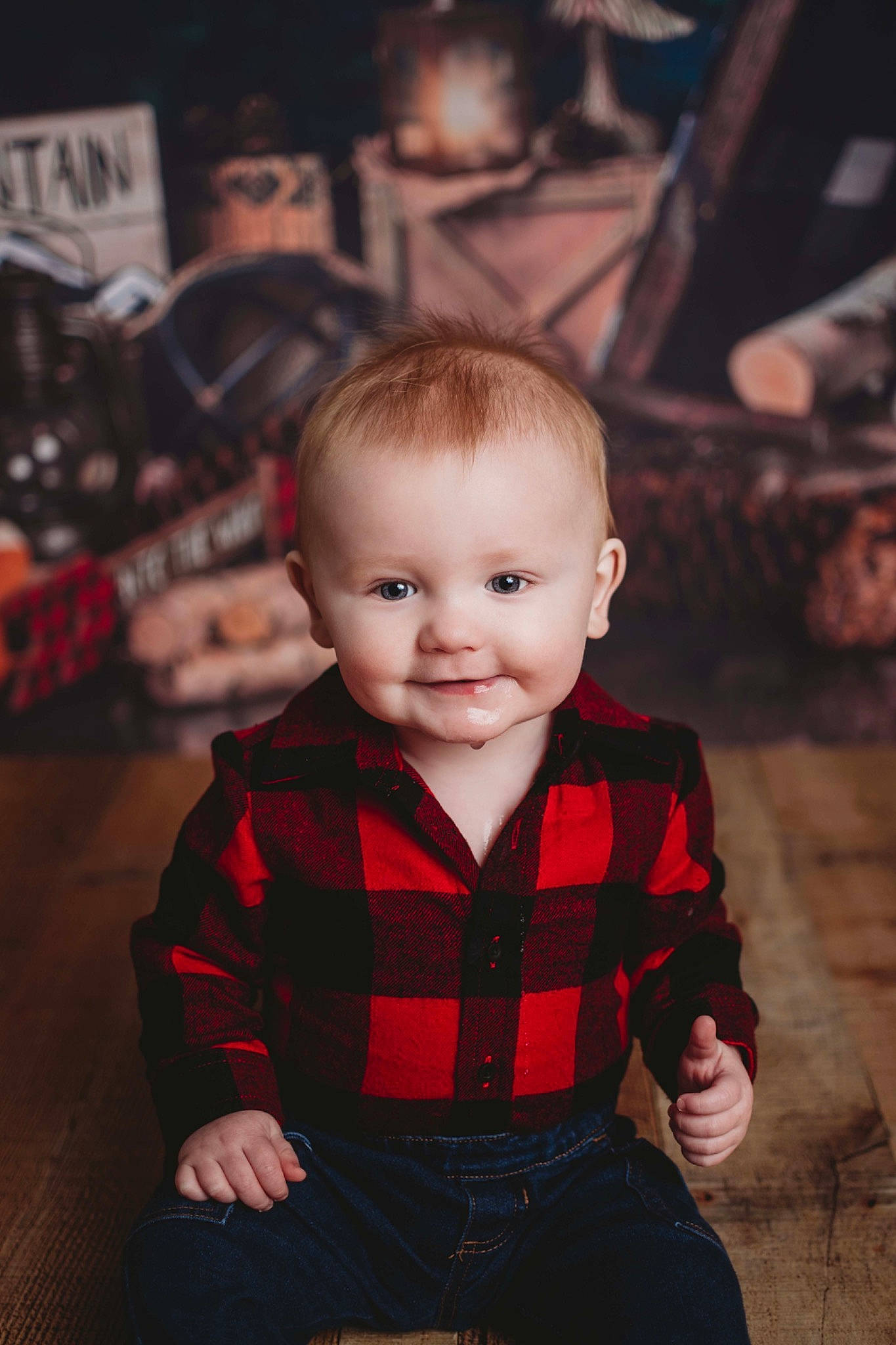 John is registered to the contest to win money with this photo: baby, baby_toddler_clothing, cheek, child, collar, flash_photography, fun, happy, iris, joy, pattern, person, plaid, portrait_photography, sitting, skin, sleeve, smile, t_shirt, tartan