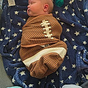 Wolfgang joined the competition — help win amazing prizes! newborn, baby, swaddled, blanket, polka_dot, star_pattern, fleece, pacifier, sleeping, infant, cozy, resting, child, soft, nursery, cute, indoors, closeup, portrait, peaceful