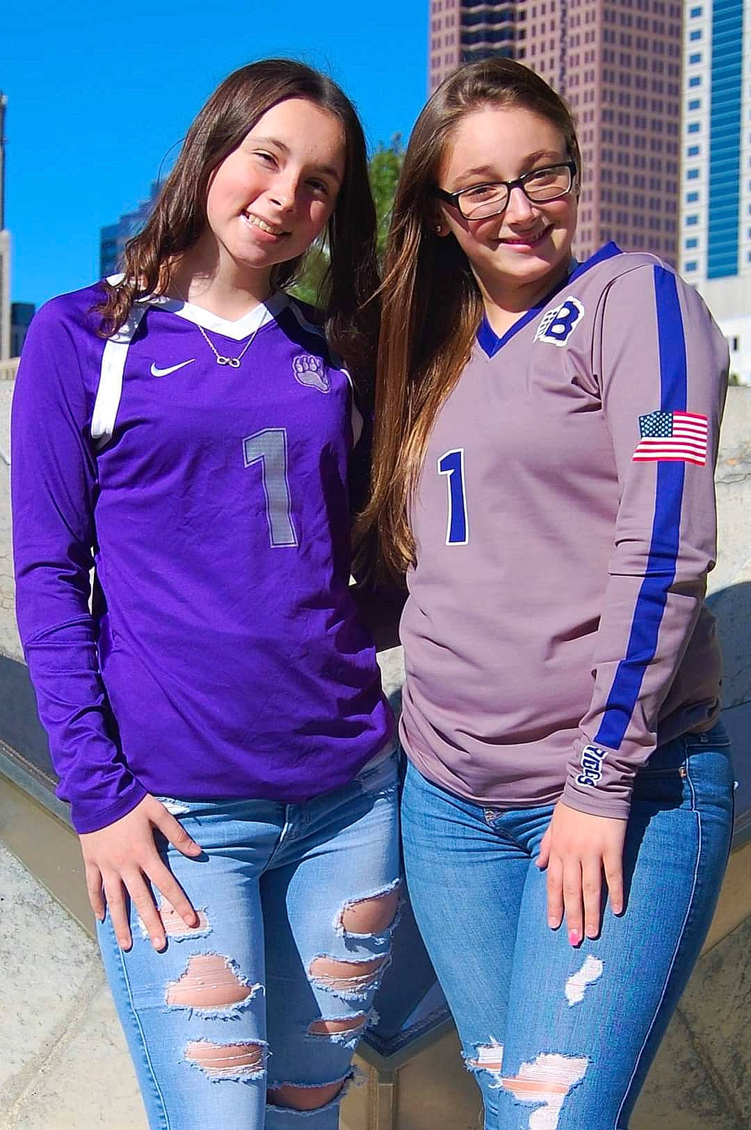 Ciara joined the competition — help win amazing prizes! blue, electric_blue, fun, jeans, joy, long_hair, outerwear, person, purple, sleeve, smile, t_shirt, youth