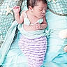 newborn, baby, sleeping, mermaid_costume, crochet, purple, mint_green, blanket, starfish, seashell, soft_texture, portrait, cute, infant, resting, props, underwater_theme, handmade, baby_photography, peaceful
