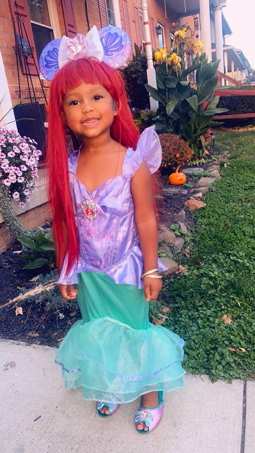 Nakia joined the competition — help win amazing prizes! bangs, child, electric_blue, fashion_accessory, flower, grass, happy, human_leg, jewellery, joy, long_hair, magenta, orange, peach, people, person, pink, plant, purple, smile