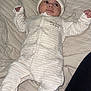 Gabriel participe au concours pour gagner de l'argent avec cette photo : baby, bed, blanket, child, comfortable, cozy, cute, hat, indoors, infant, lying_down, newborn, onesie, person, portrait, resting, sleepwear, small_hands, soft_texture, striped