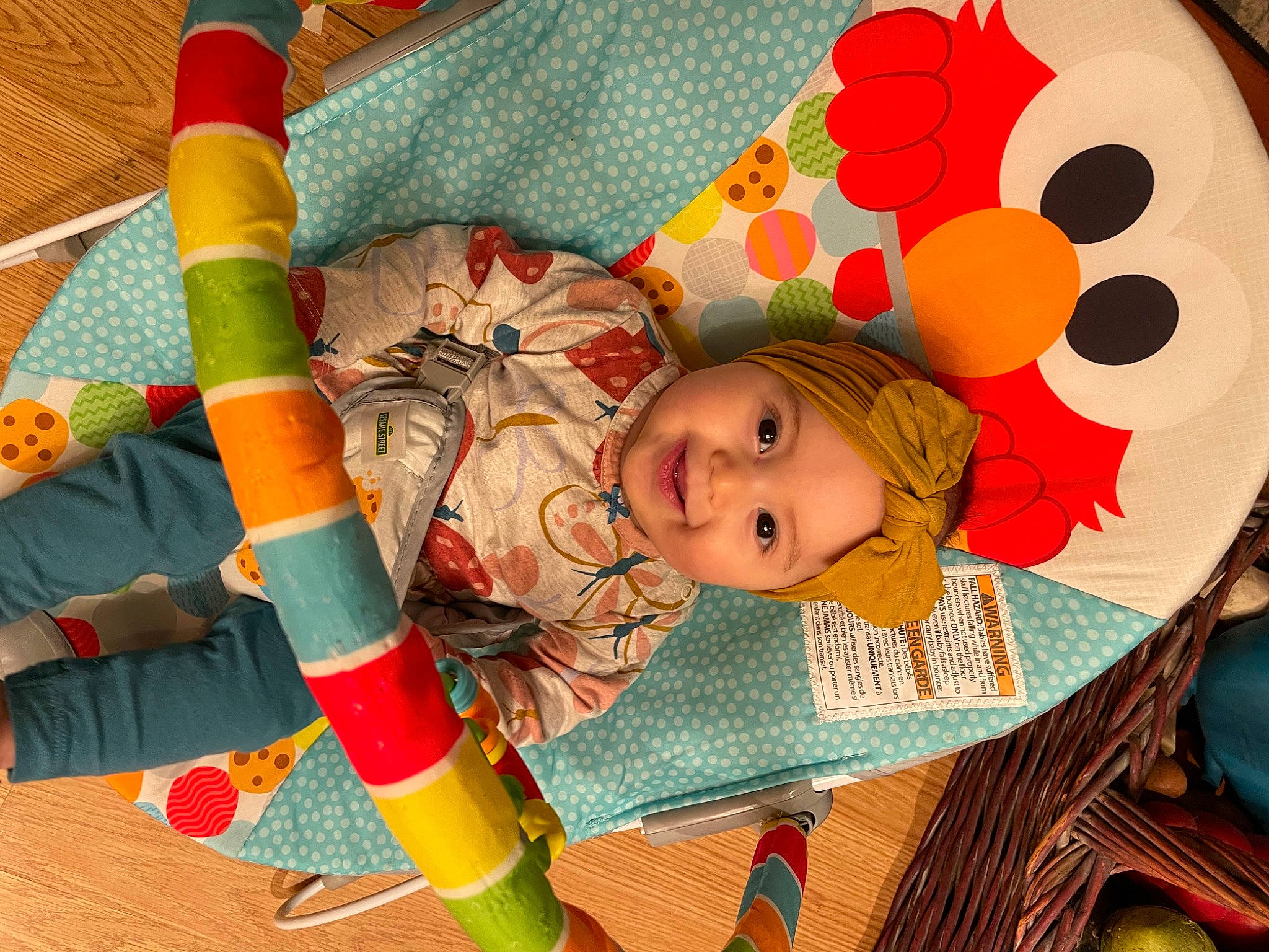 Jayne joined the competition — help win amazing prizes! baby, baby_products, baby_toddler_clothing, baby_toys, cheek, child, fashion_accessory, fun, happy, headwear, joy, linens, orange, pattern, person, play, product, room, smile, textile