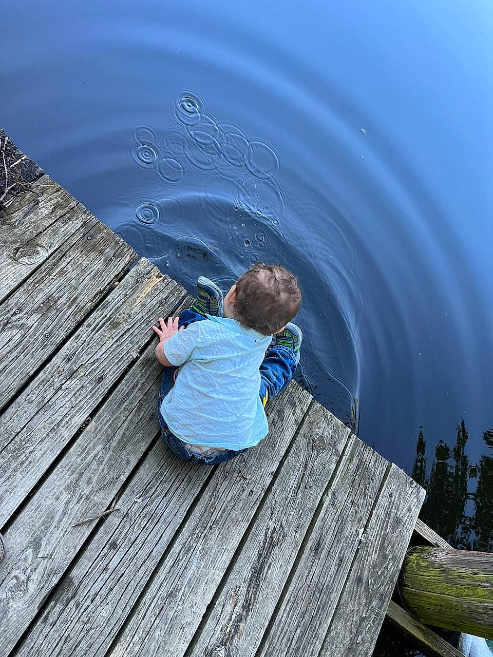 Archer joined the competition — help win amazing prizes! azure, baby, boats_and_boating_equipment_and_supplies, child, electric_blue, fun, grass, happy, lake, leisure, people_in_nature, person, plant, recreation, reflection, rock, toddler, tree, vacation, water